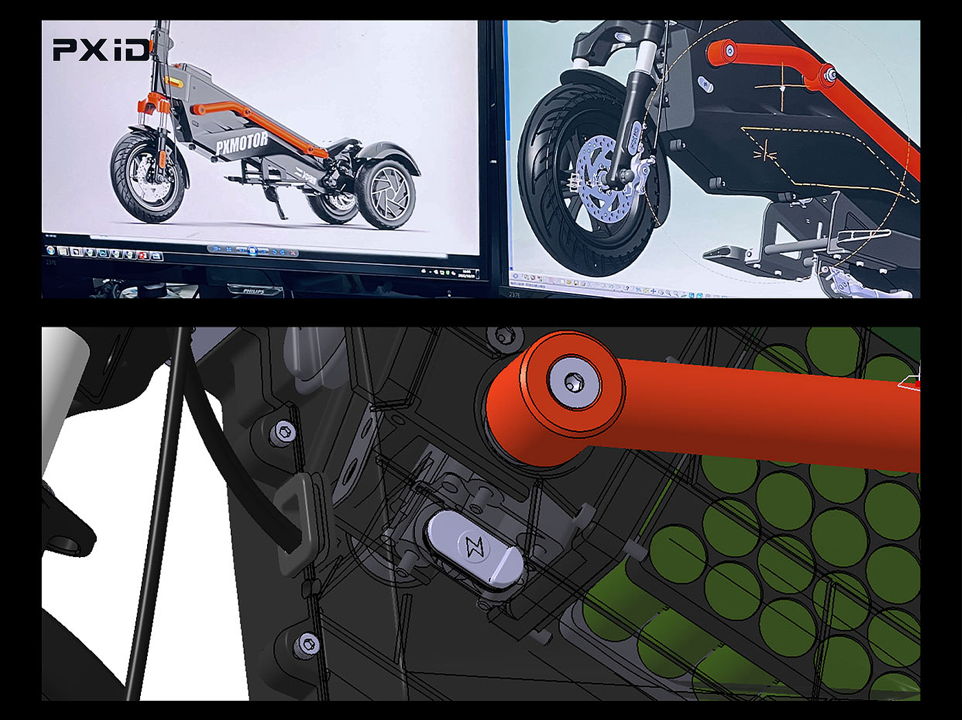 Structural design，ODM Services，Design case，Electric power assisted bicycle，Scooter，Electric friction，frame structure design，