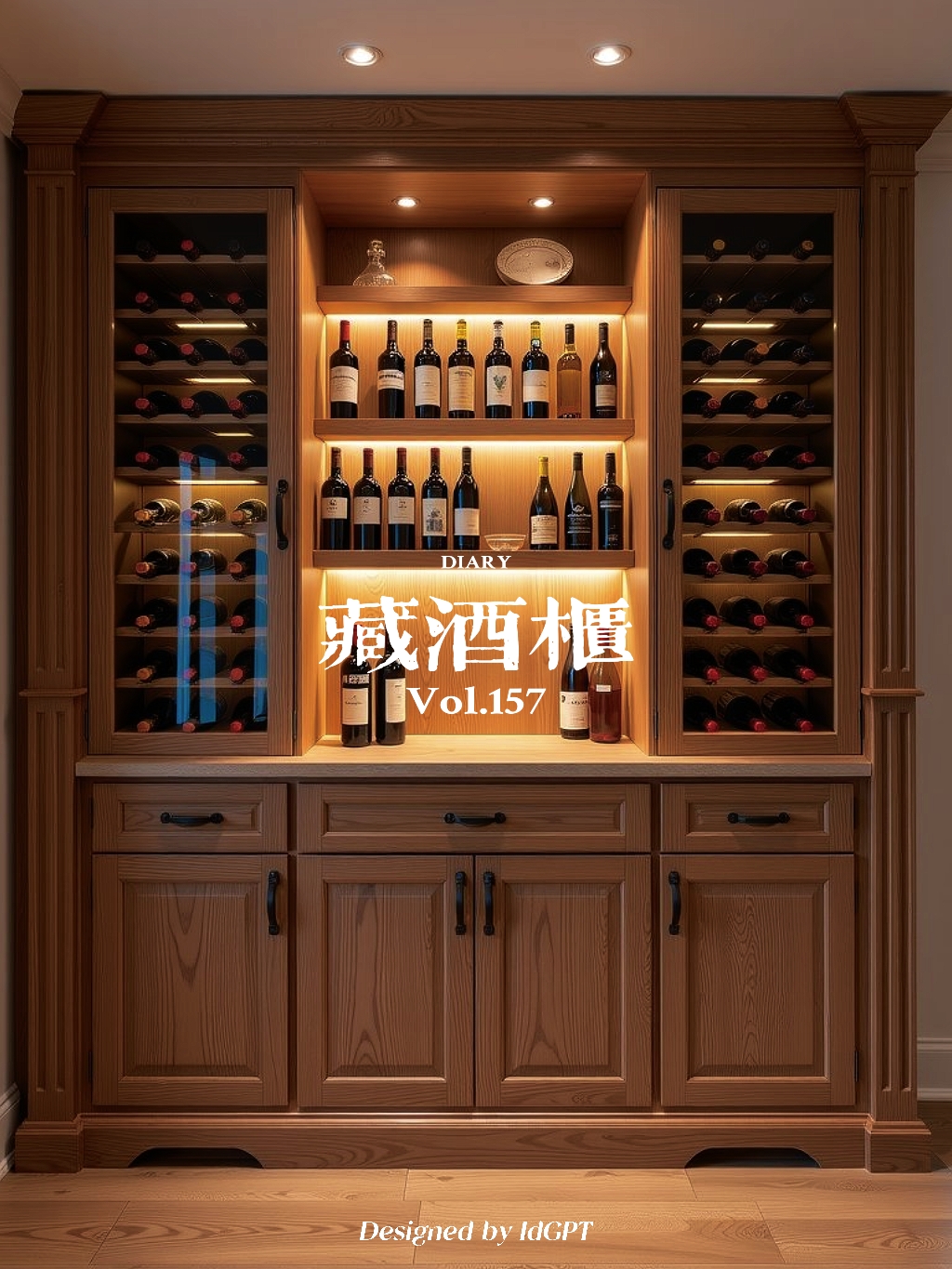 AIGC, AI, Furniture Home, Wine Cabinet，