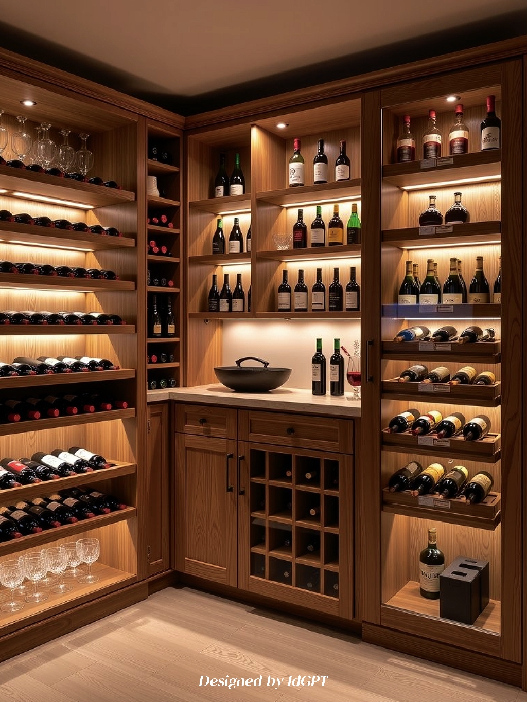 AIGC, AI, Furniture Home, Wine Cabinet，