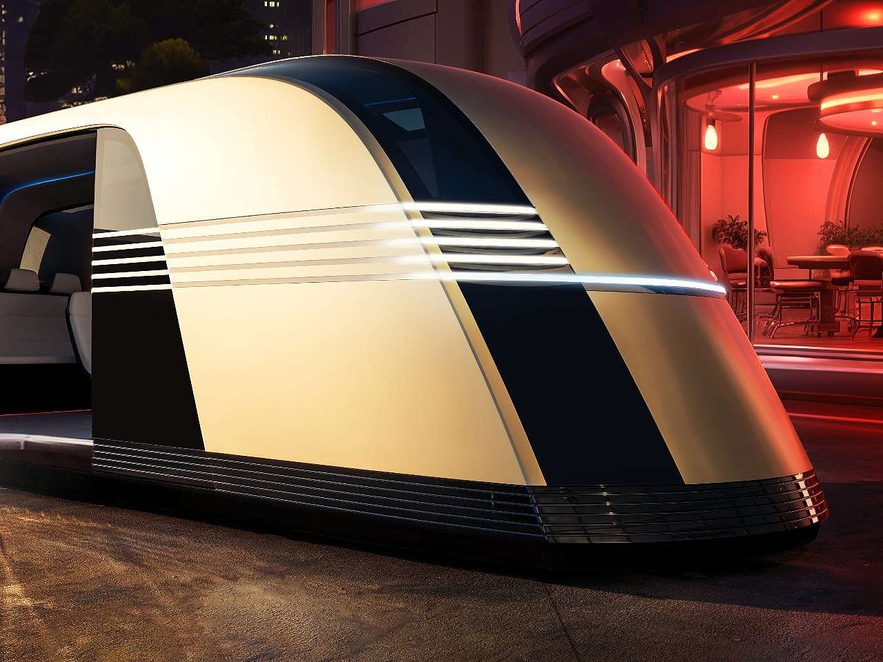 streamline，aerodynamics，Tesla，Cybercab，Urban transportation，