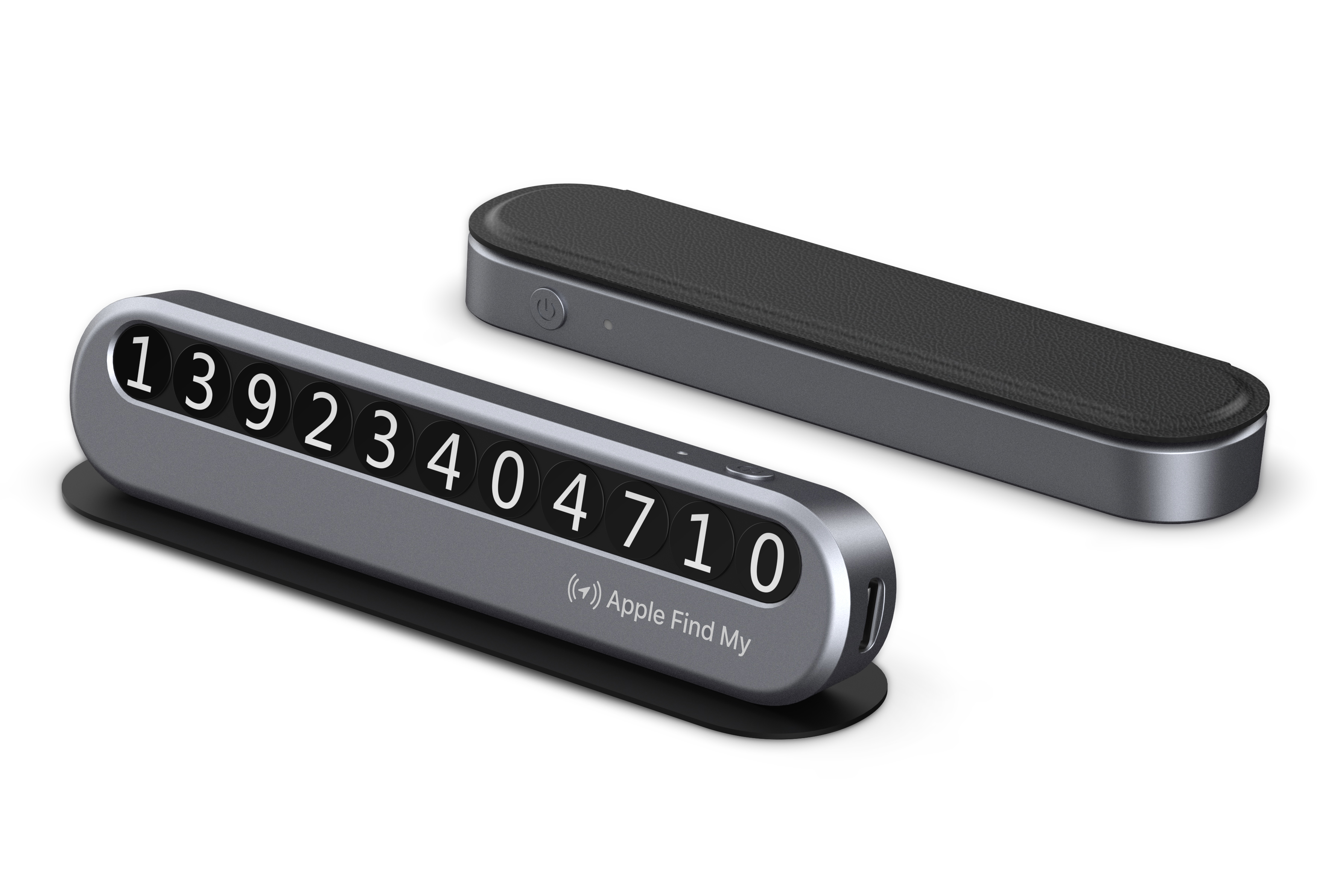 Stop sign with Find My tracking locator，