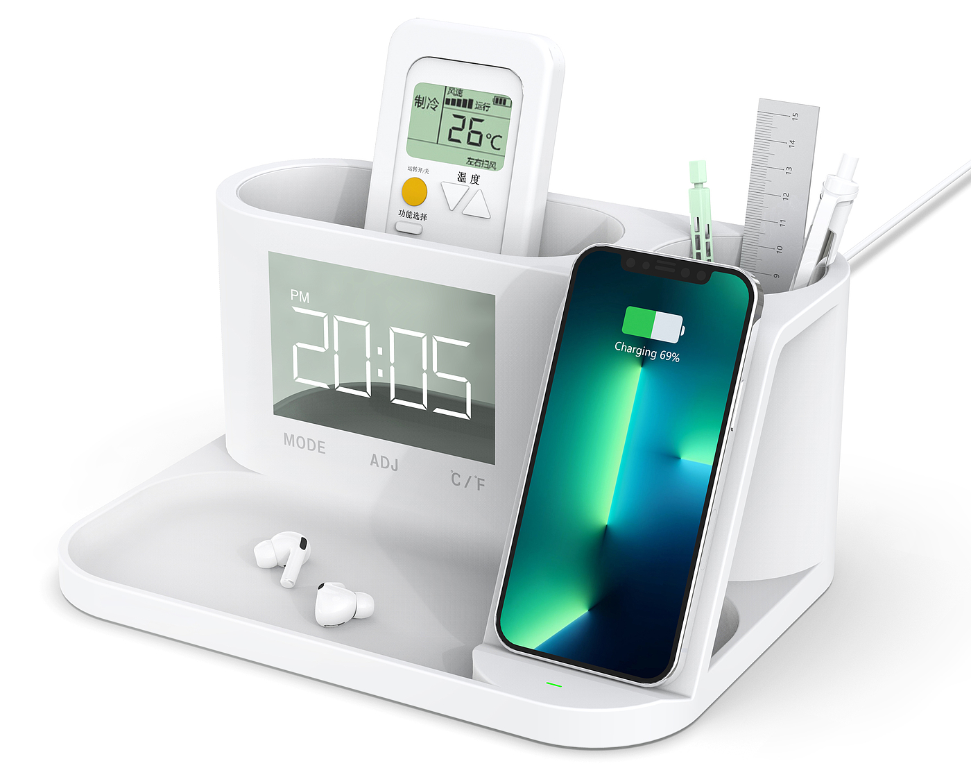 All-in-one pen holder wireless charging，All-in-one pen holder wireless charging，