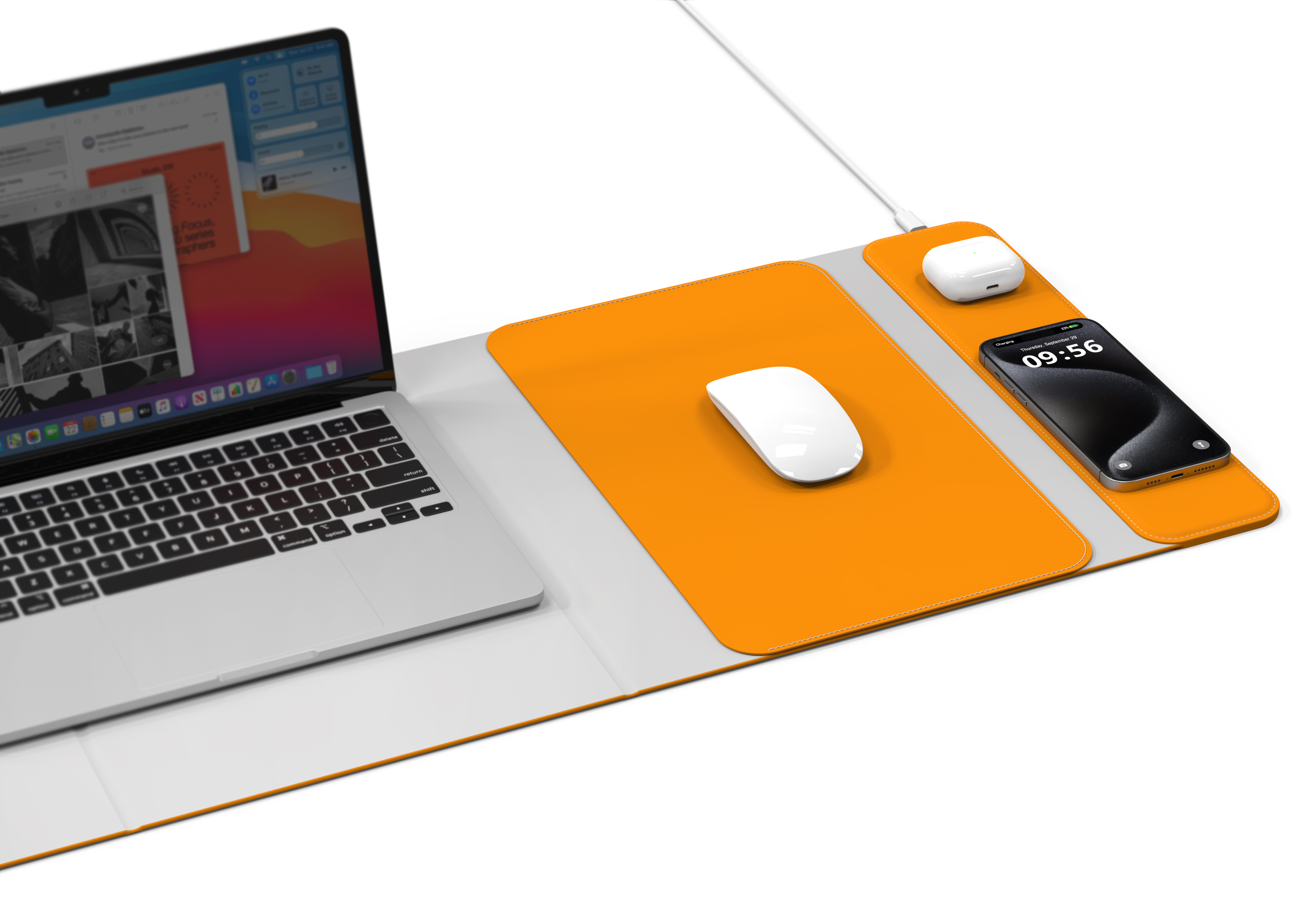 Mouse Pad Wireless Charger，