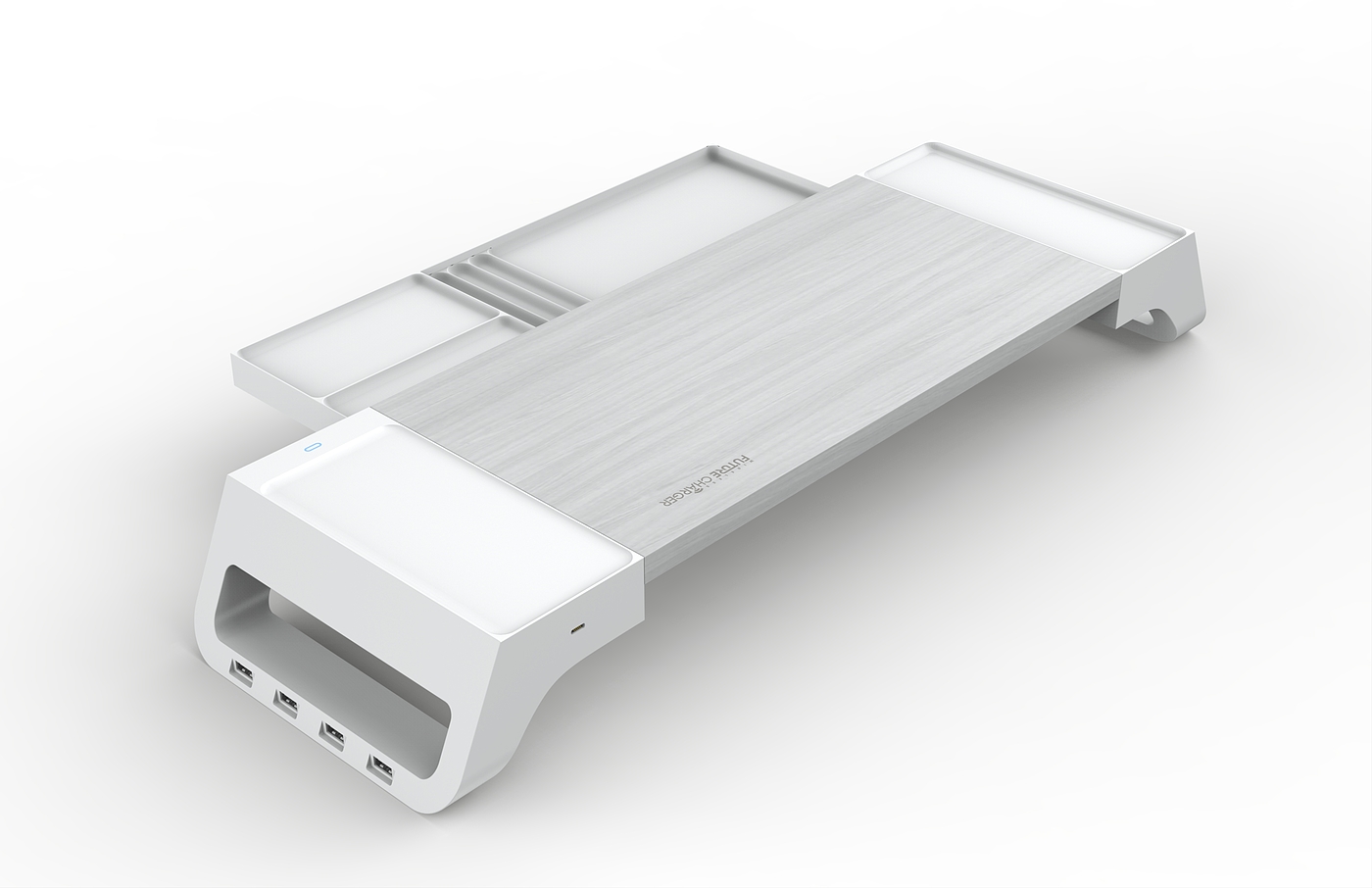 Computer desk bracket with wireless charger，