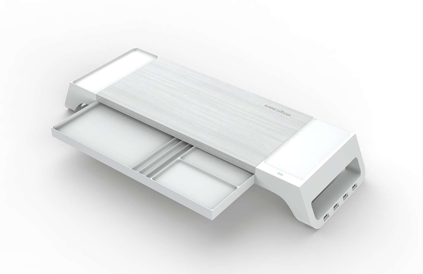 Computer desk bracket with wireless charger，