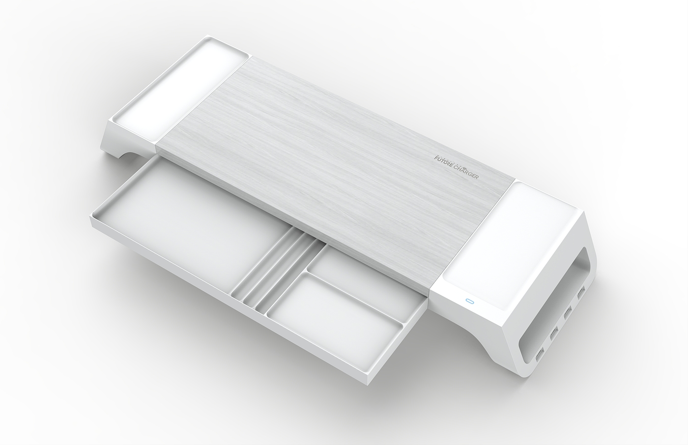 Computer desk bracket with wireless charger，