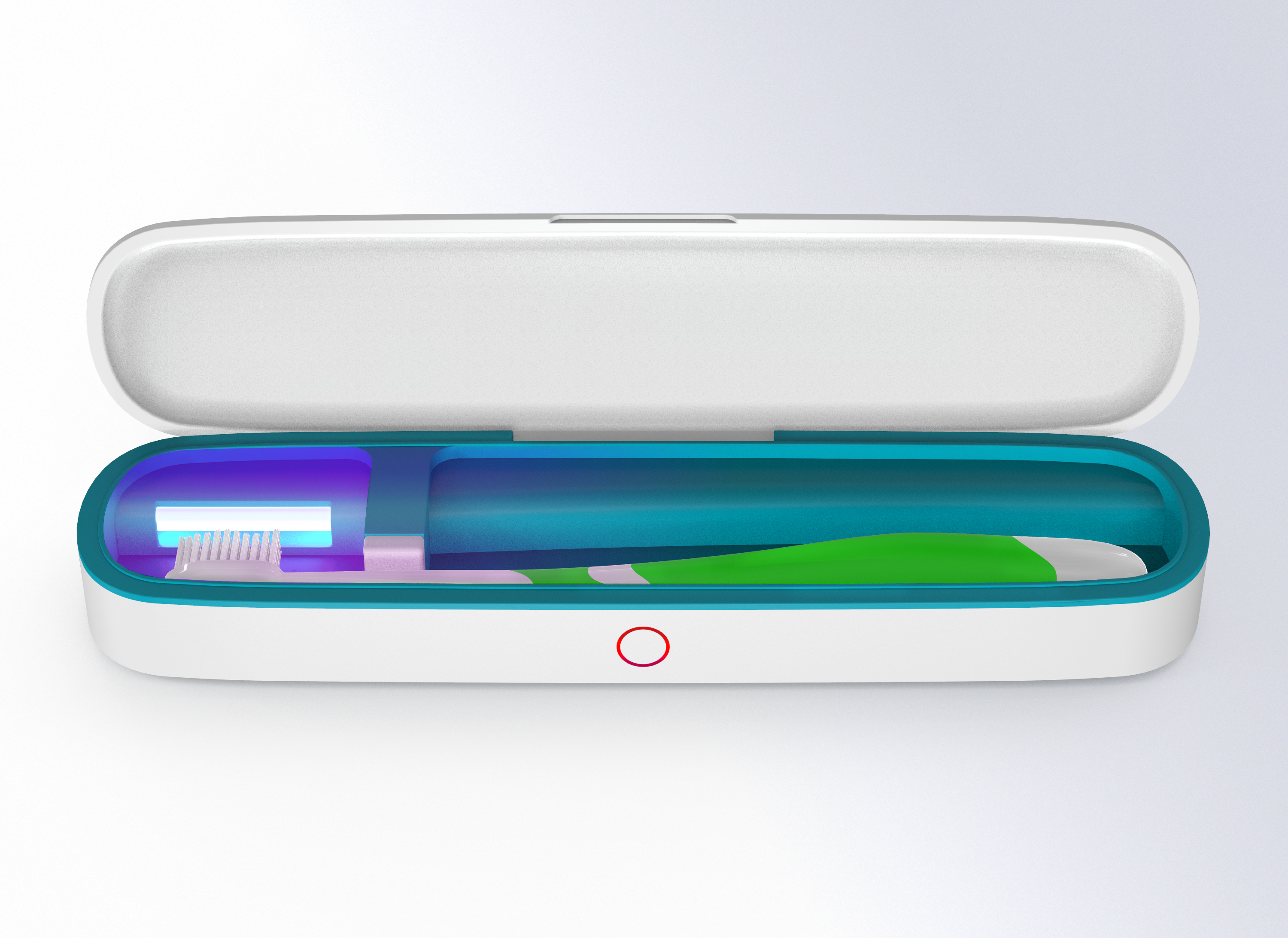 Intelligent toothbrush disinfection box，