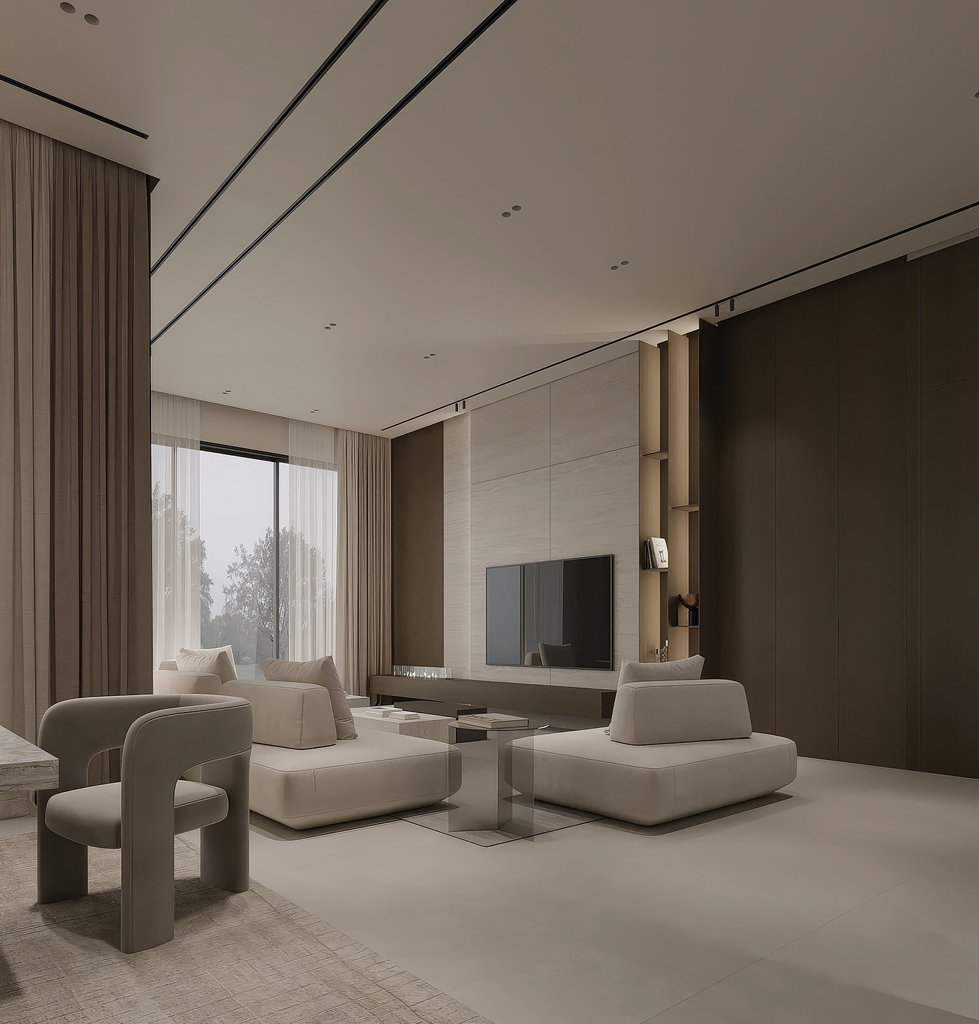 sofa，a living room，