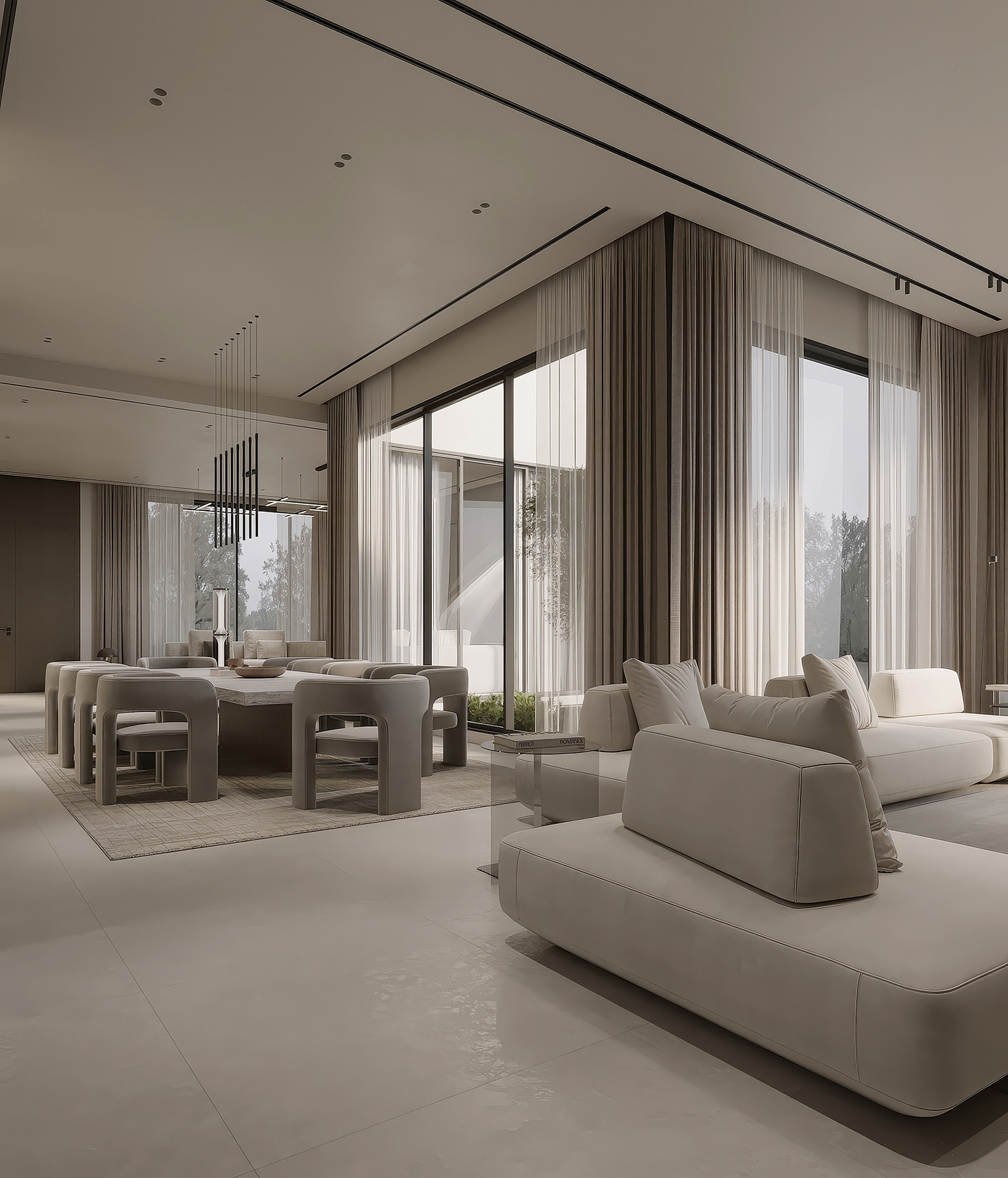 sofa，a living room，