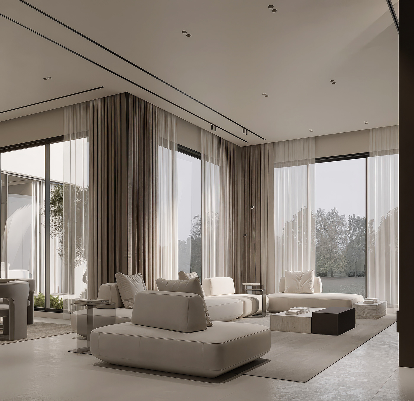 sofa，a living room，