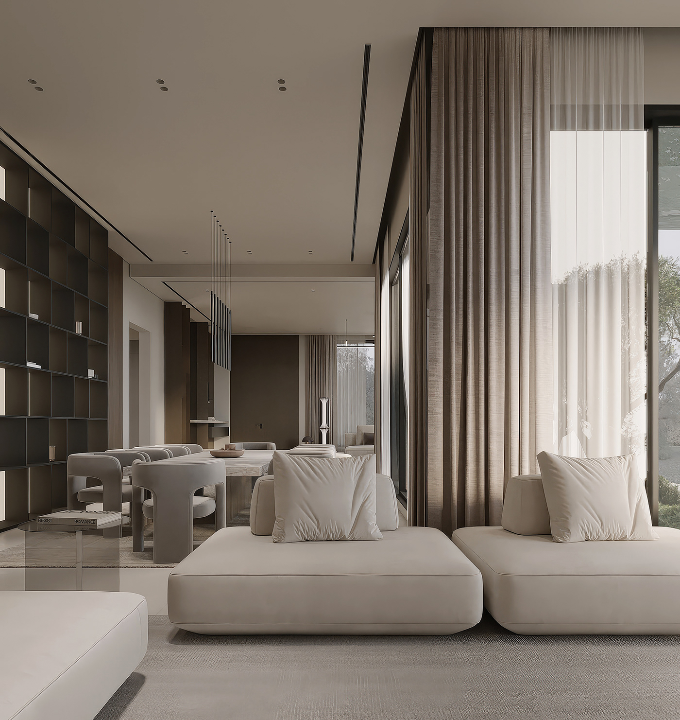 sofa，a living room，