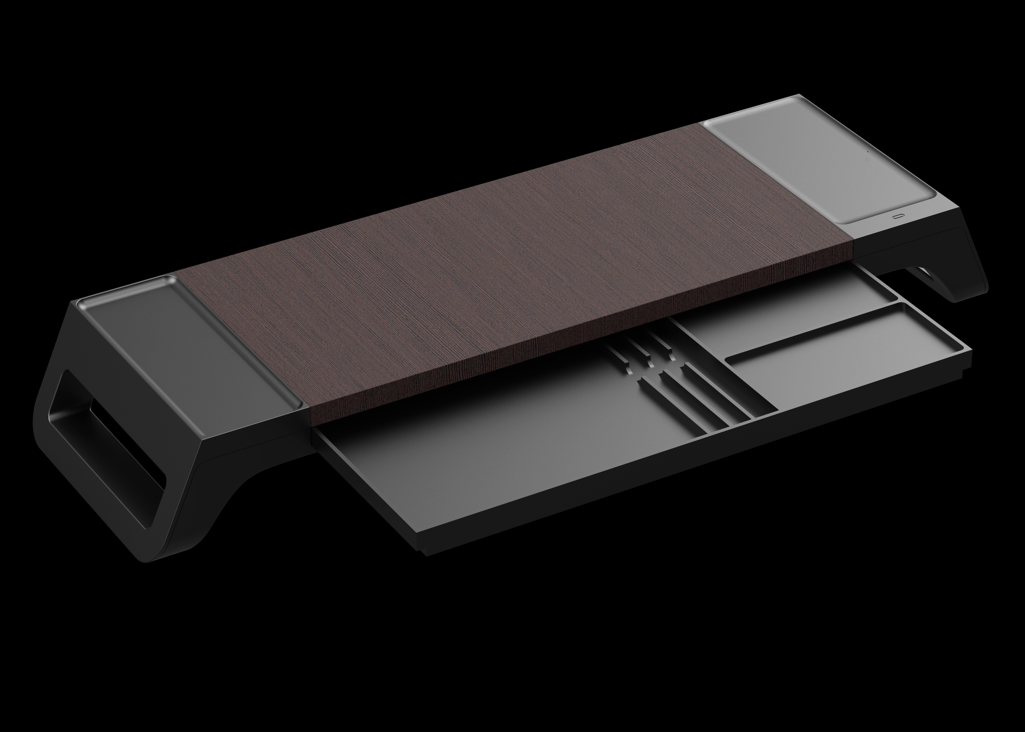 Computer desk bracket with wireless charger，