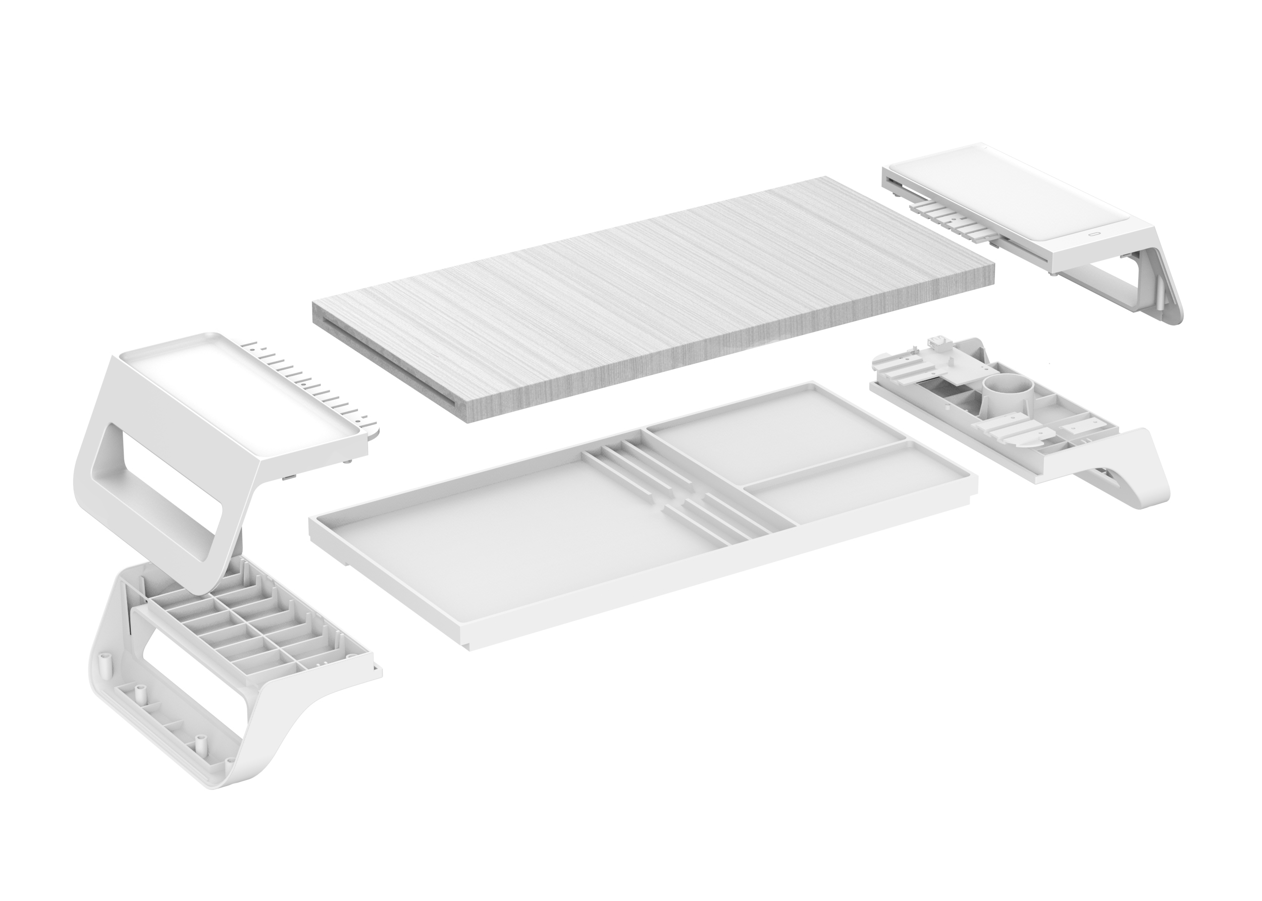 Computer desk bracket with wireless charger，