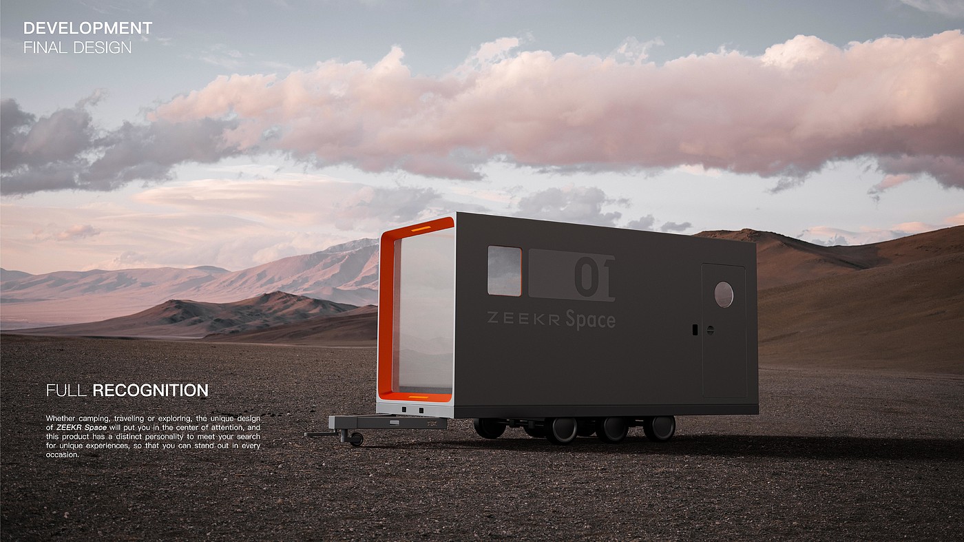 ZEEKR，Outdoor camping，Touring car，Trailer RV，conceptual design，vehicle，