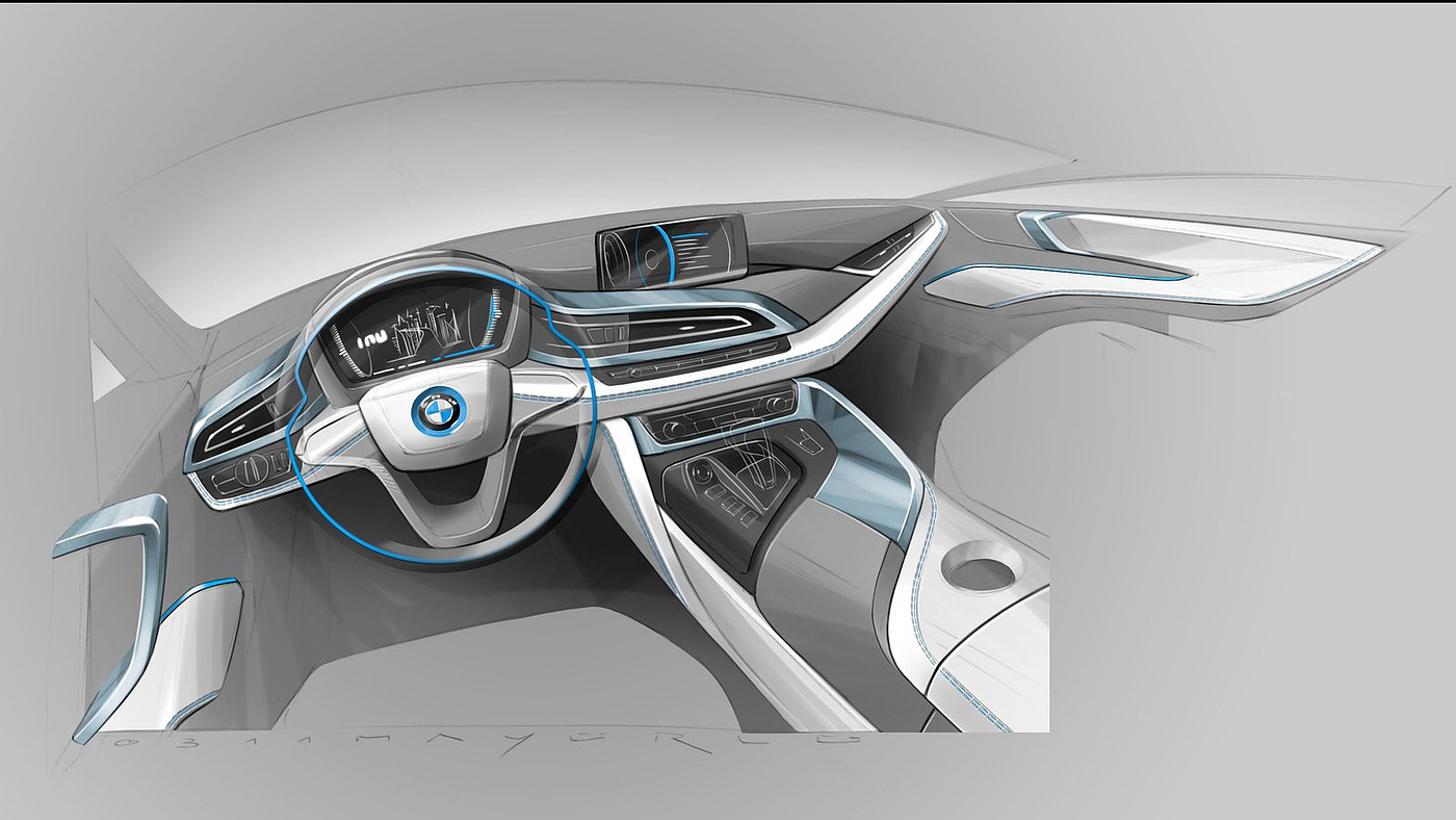 industrial design，Automobile design，bmw，conceptual design，Hand drawn，