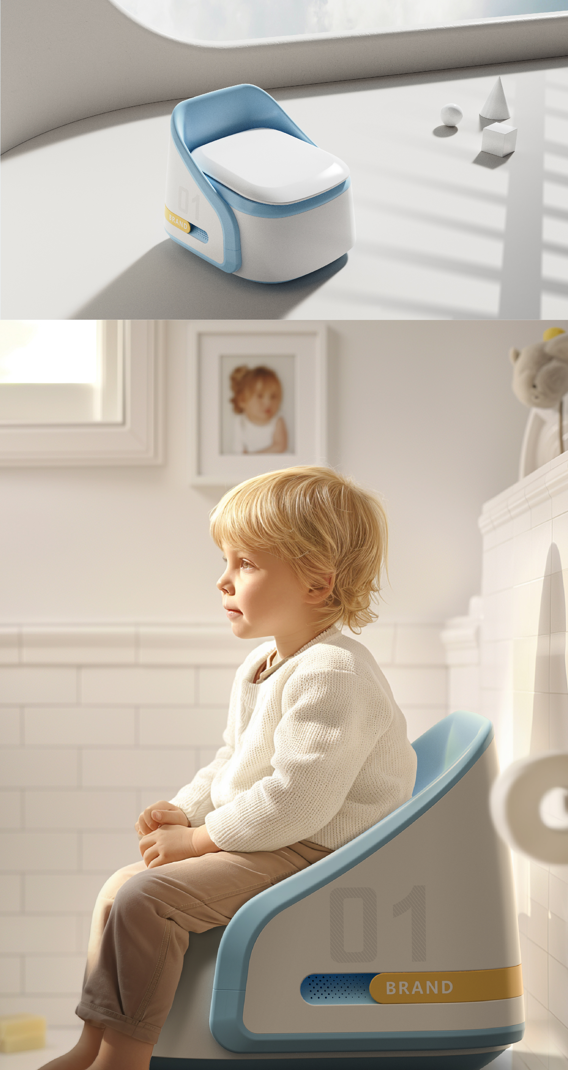 product design，Children's toilet，Appearance design，