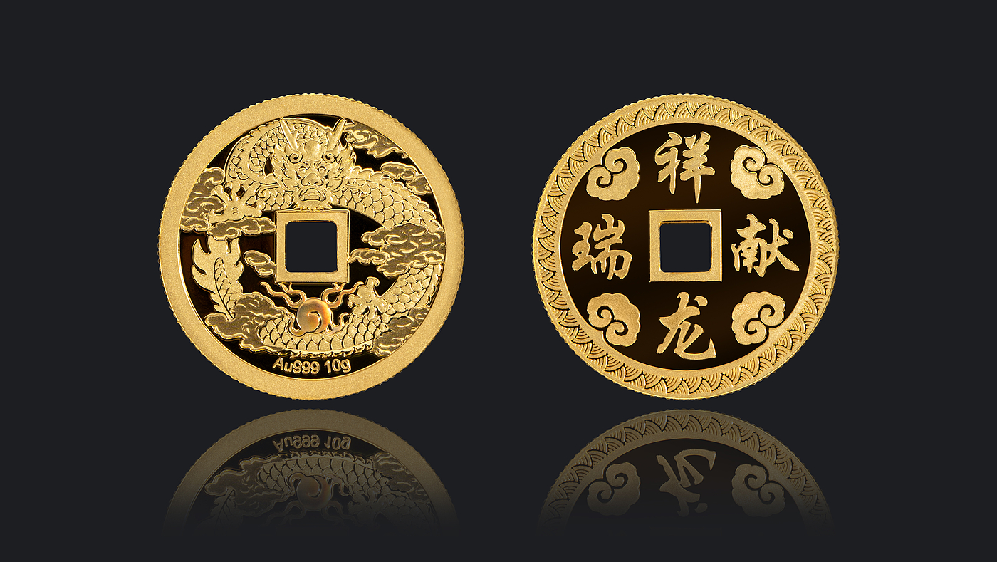 2024，Loong，the Chinese zodiac，New Year，Money，year，Design，