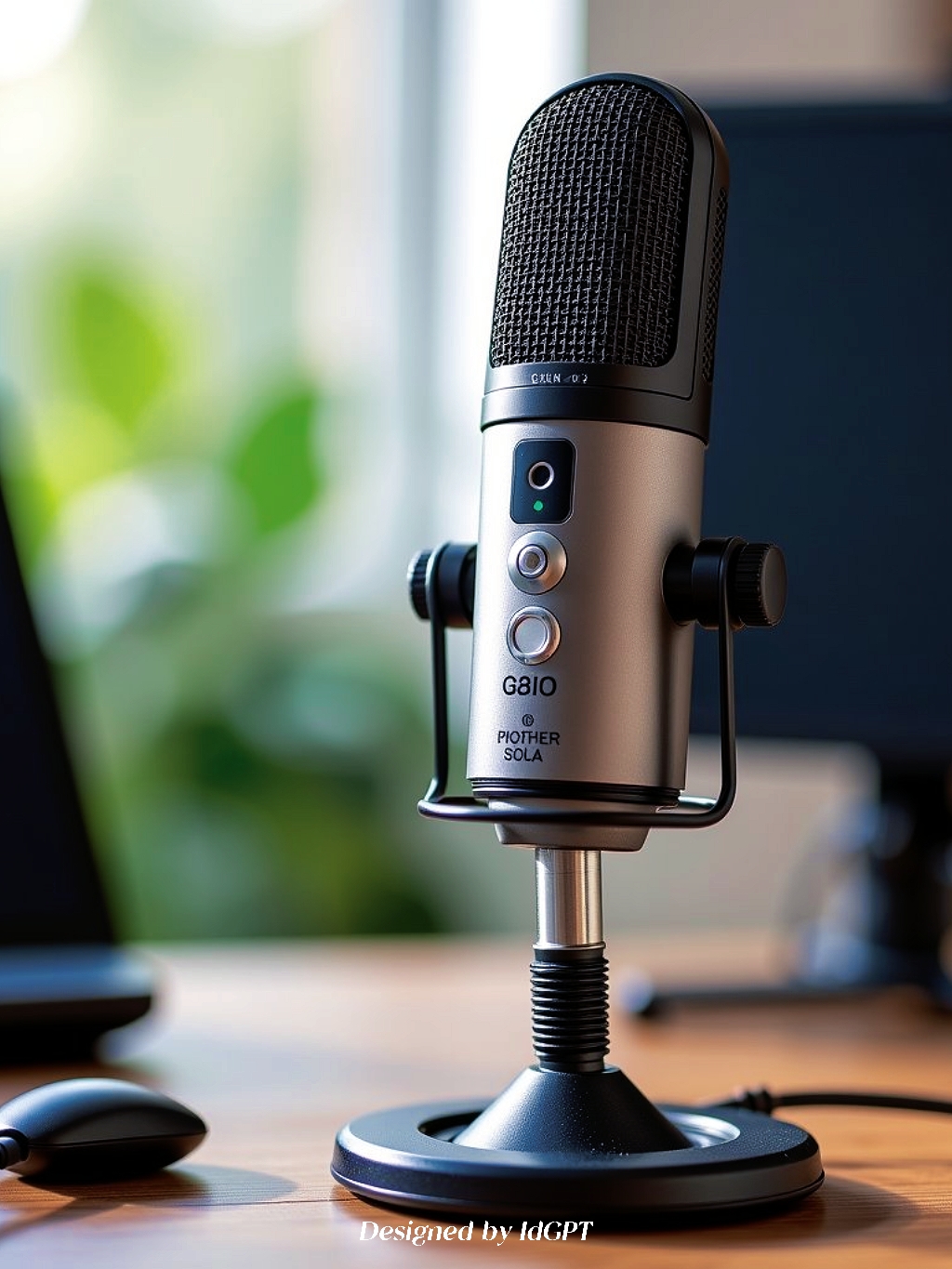 AIGC, AI, Digital Intelligence, Vertical Microphone，