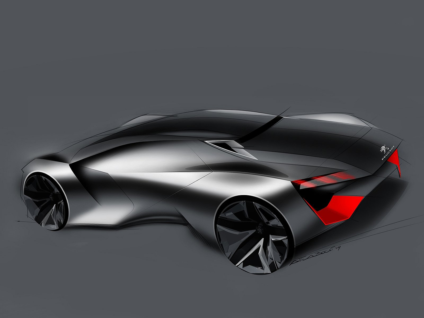 industrial design，Automobile design，sign，Sports car，Hand drawn，
