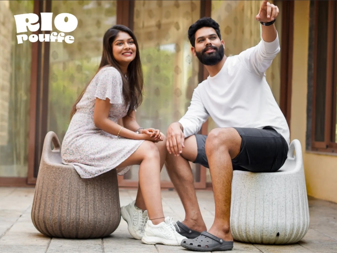 futon chair，Recyclable materials，strong，Rio Pouffe，beautiful，