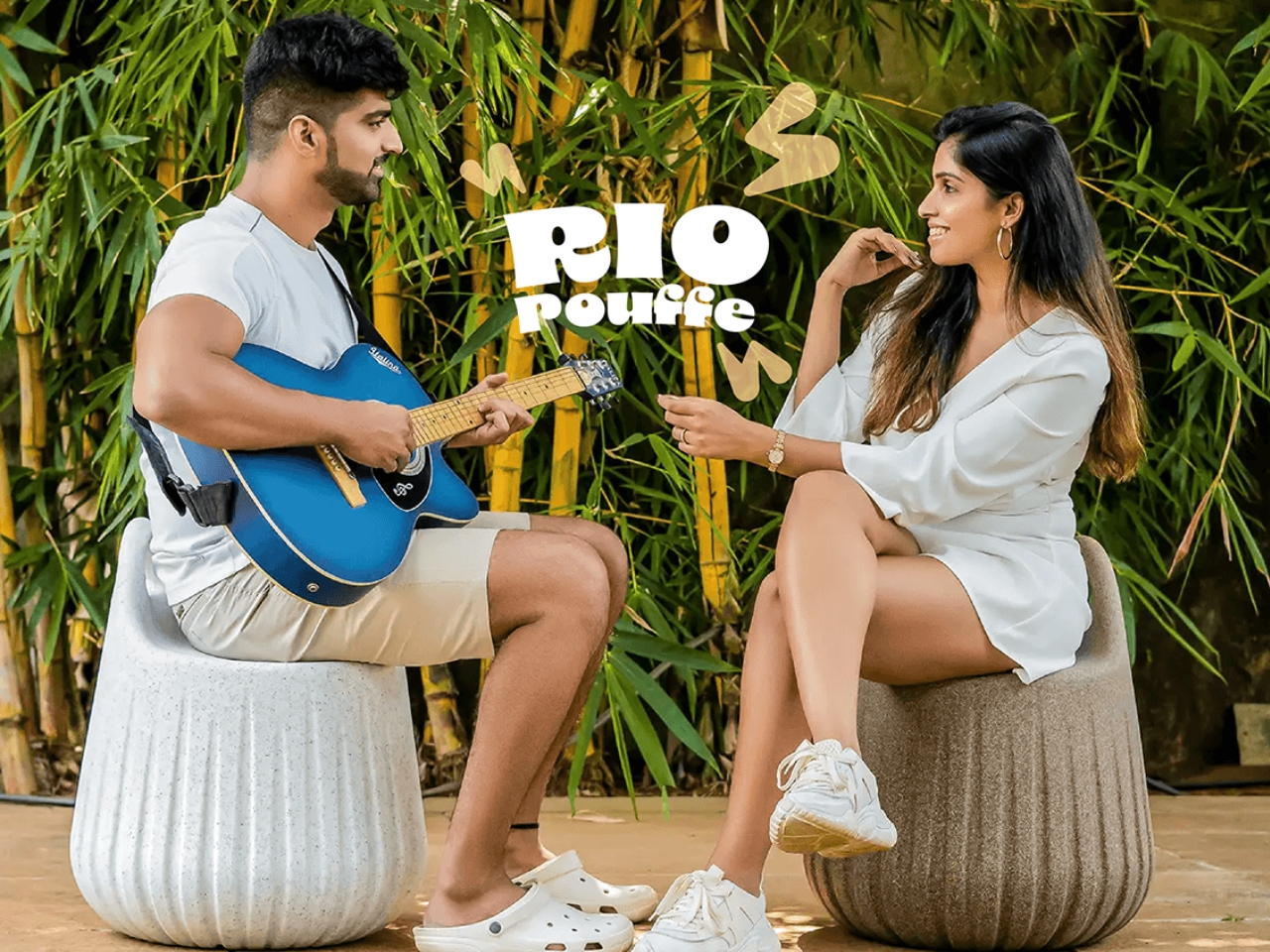 futon chair，Recyclable materials，strong，Rio Pouffe，beautiful，