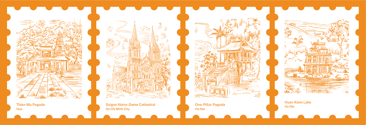 AO，Vietnam Landscape Collection，illustration，product design，