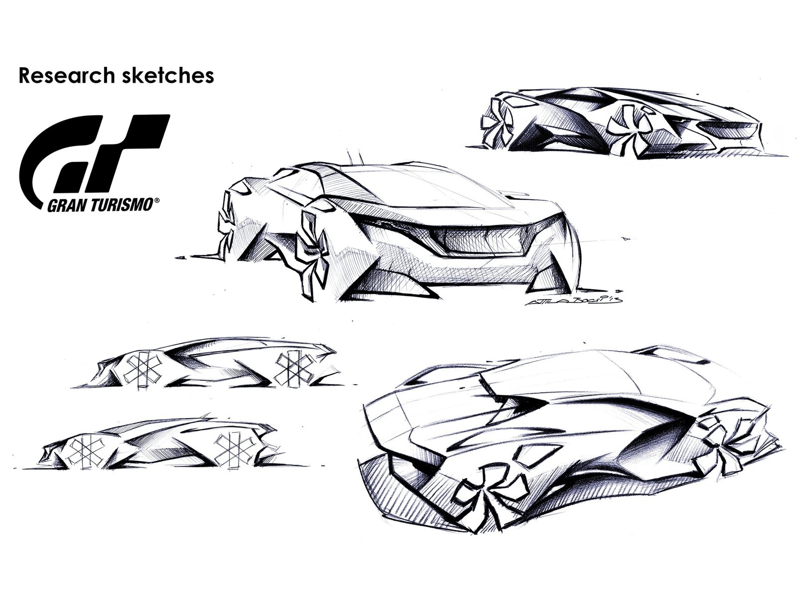 industrial design，Automobile design，sign，Sports car，Hand drawn，