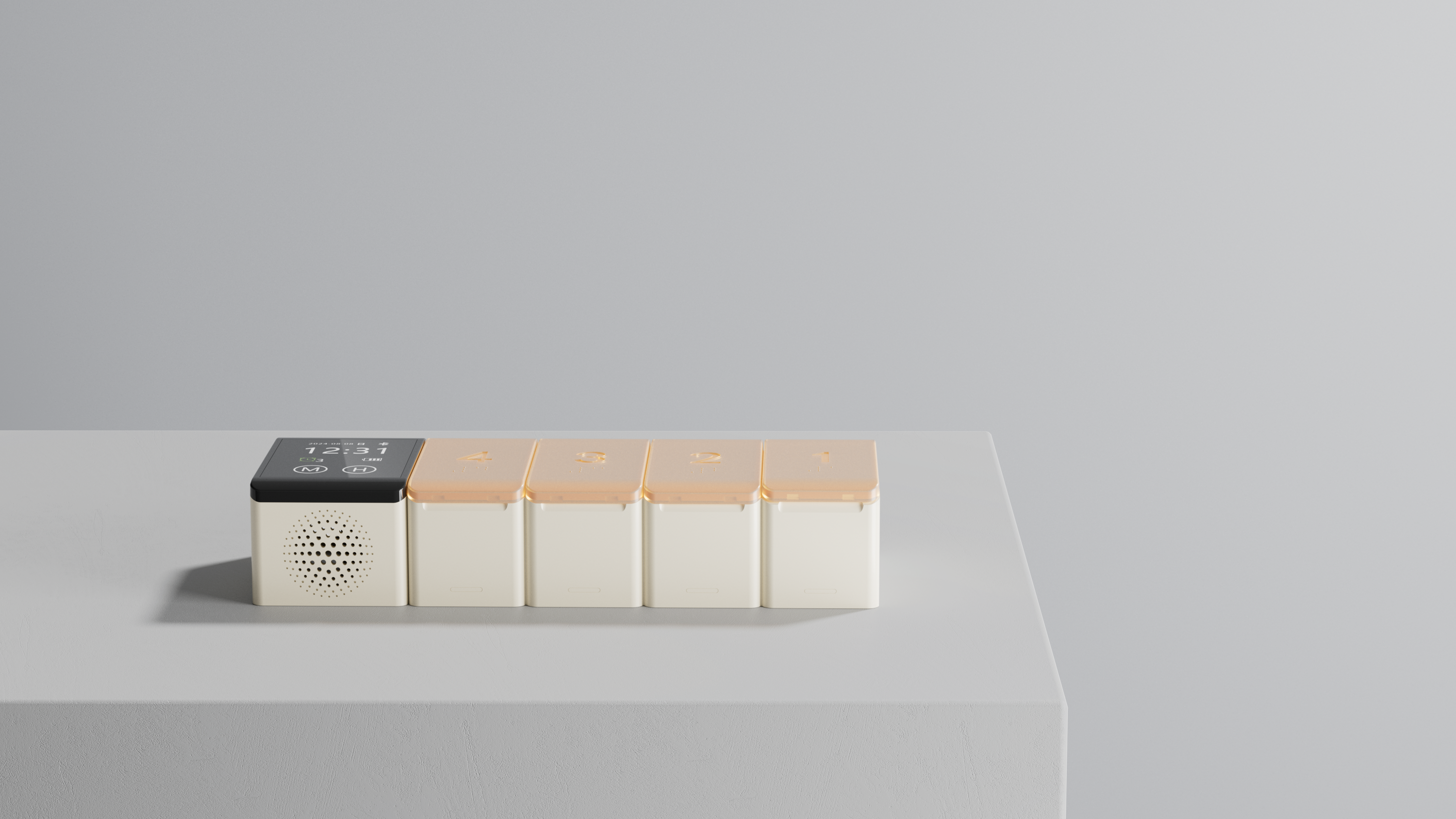 Intelligent medicine box design，Medical product design，Appearance design，Structural design，Electronic development，Prototype of hand board，