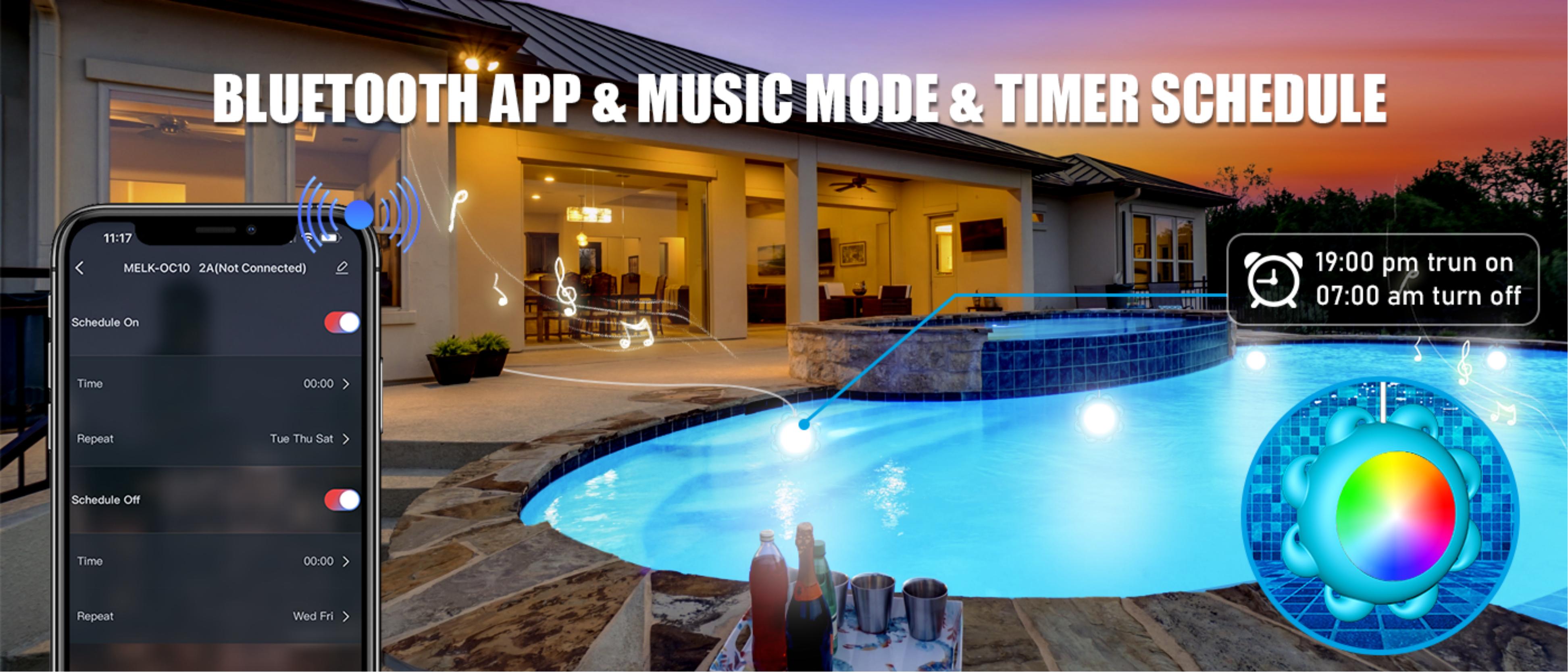 Octopus bluetooth swimming pool light，Swimming pool lamp，Atmosphere lamp，Floor lamp，