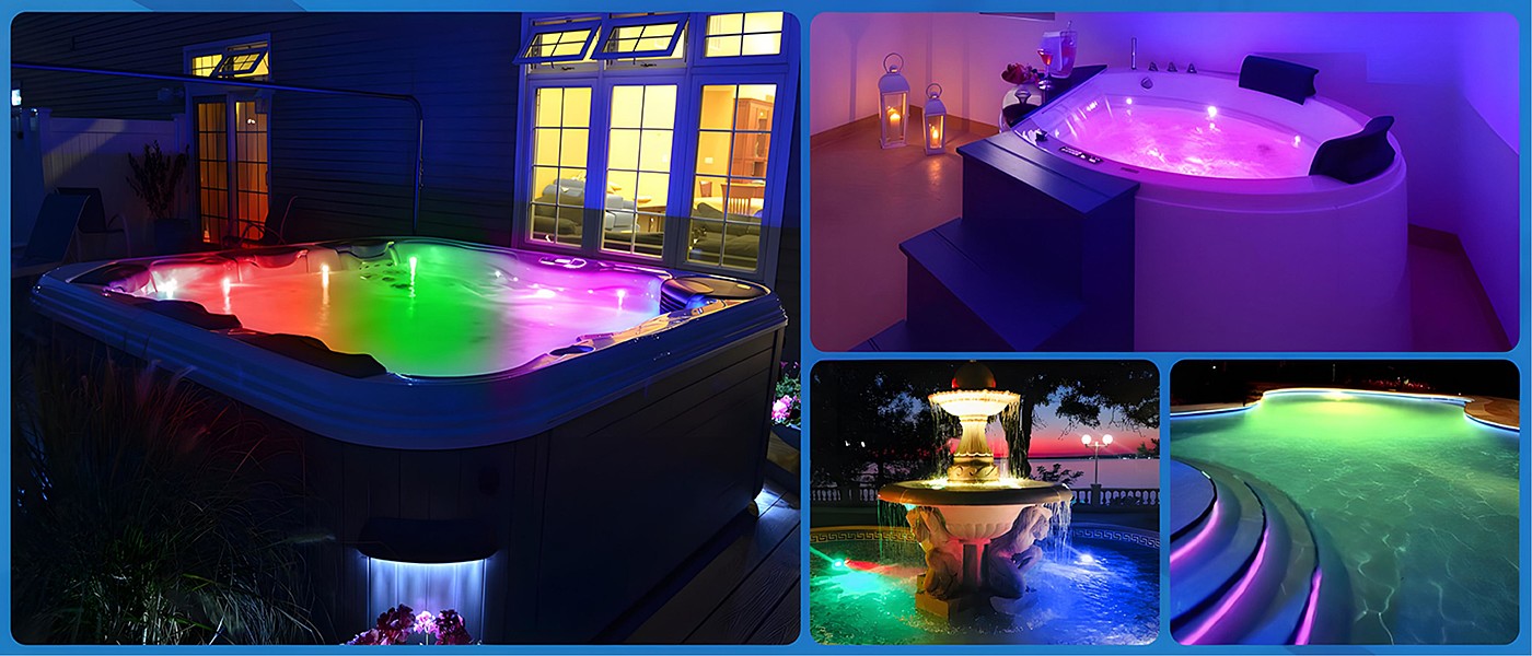 Bluetooth Pool Lights，Swimming pool lamp，Atmosphere lamp，Floor lamp，