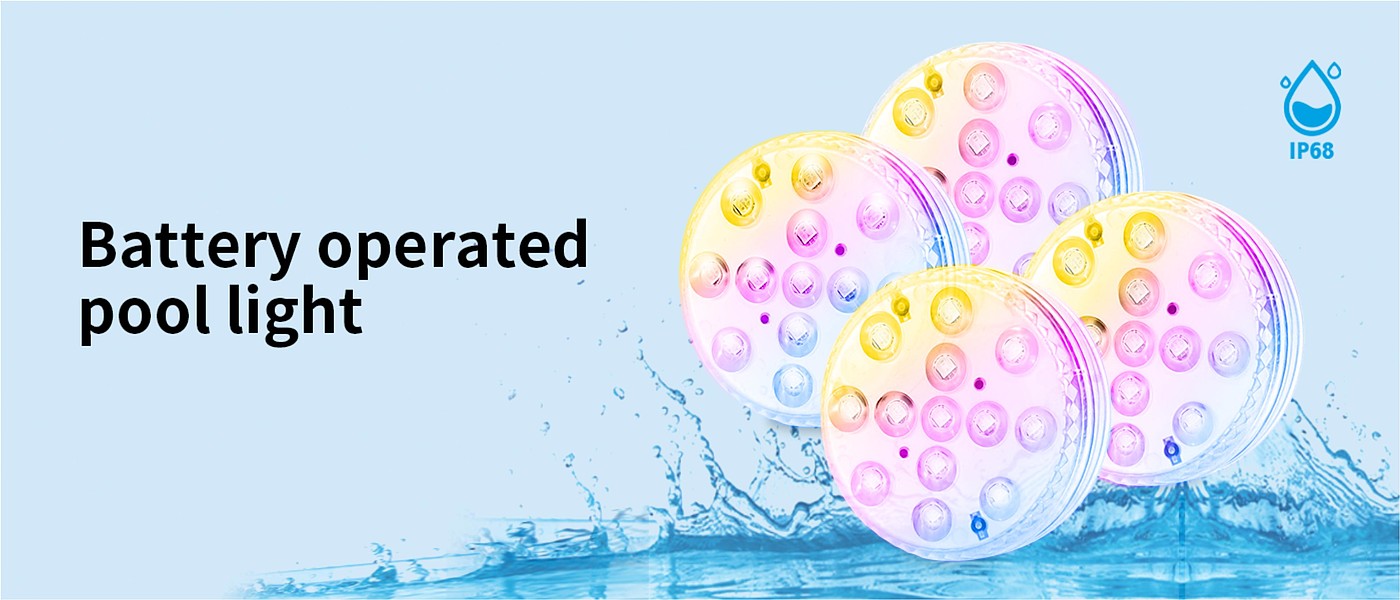 Swimming pool lamp，Atmosphere lamp，Battery swimming pool lamp，Atmosphere sense，Waterproof swimming pool lamp，Explosive，Amazon，