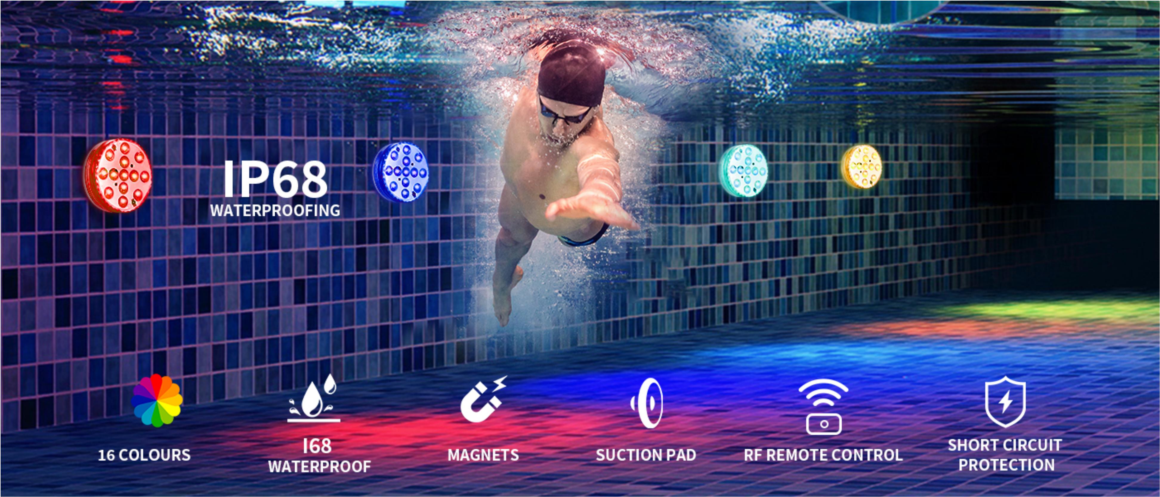 Swimming pool lamp，Atmosphere lamp，Battery swimming pool lamp，Atmosphere sense，Waterproof swimming pool lamp，Explosive，Amazon，