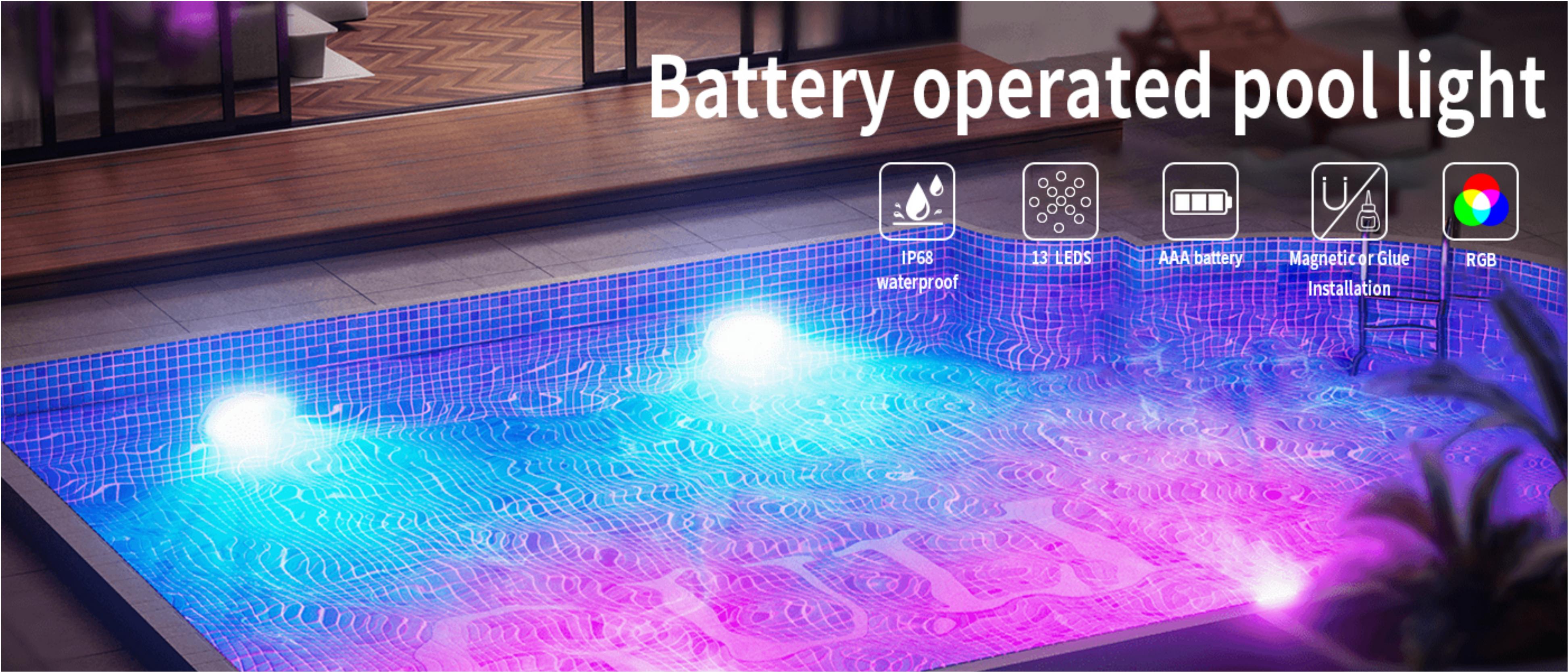 Swimming pool lamp，Atmosphere lamp，Battery swimming pool lamp，Atmosphere sense，Waterproof swimming pool lamp，Explosive，Amazon，