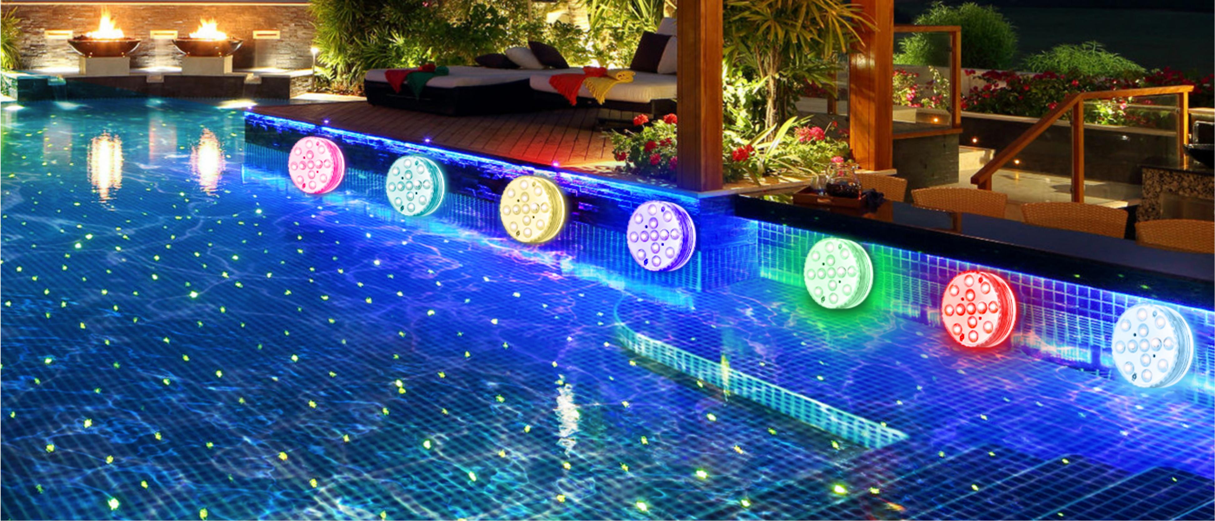 Swimming pool lamp，Atmosphere lamp，Battery swimming pool lamp，Atmosphere sense，Waterproof swimming pool lamp，Explosive，Amazon，