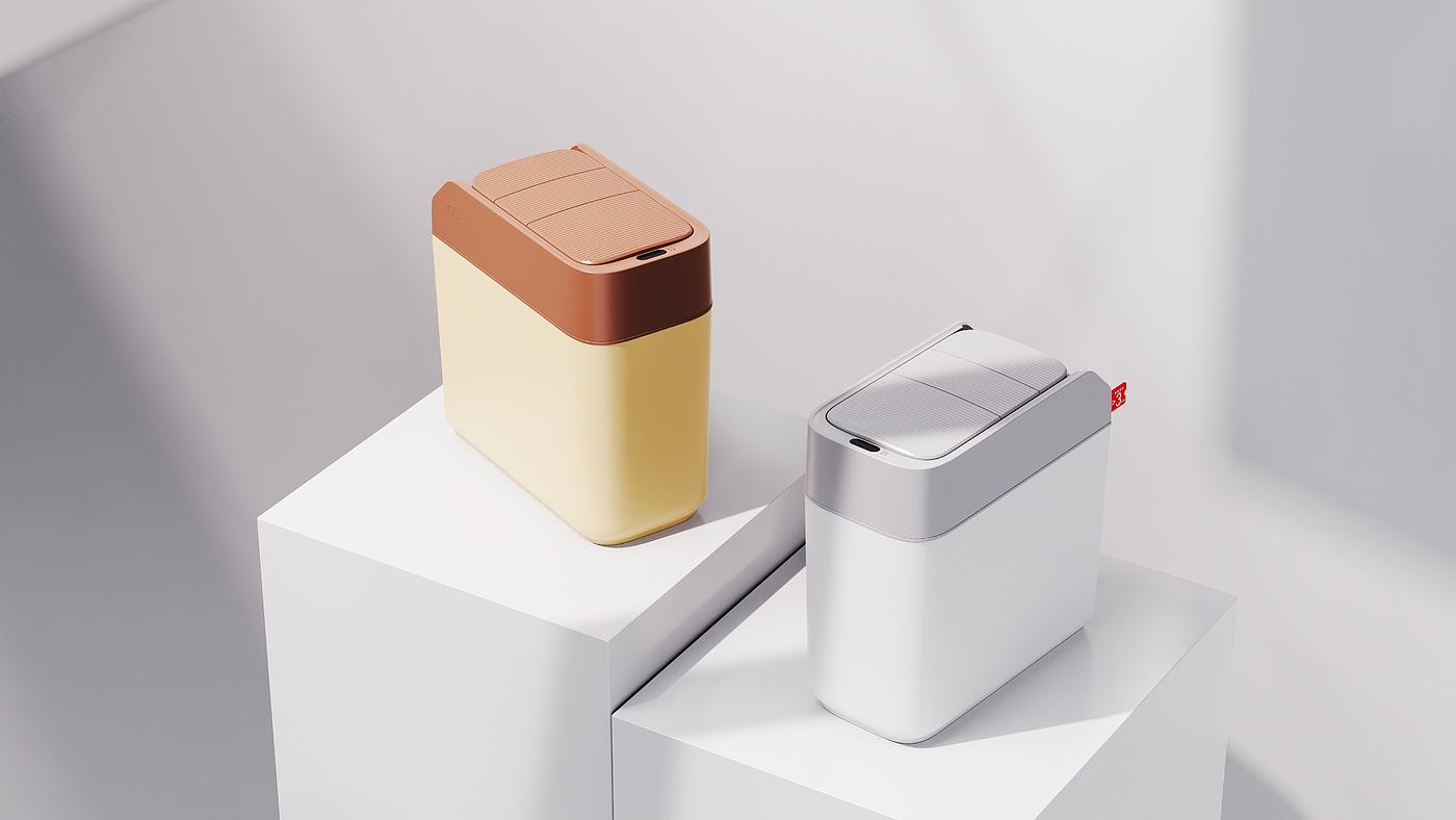 trash can，industrial design，Intelligent trash can，