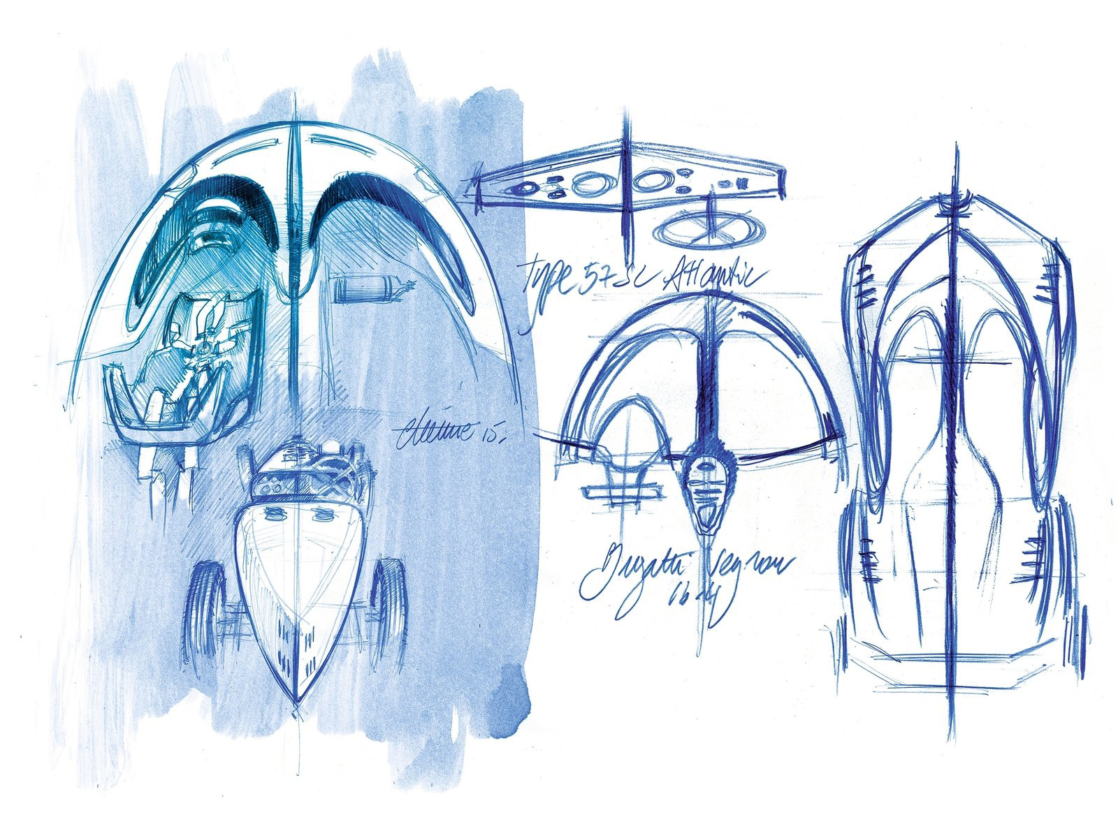 Automobile design，conceptual design，Bugatti，Hand drawn，design sketch，