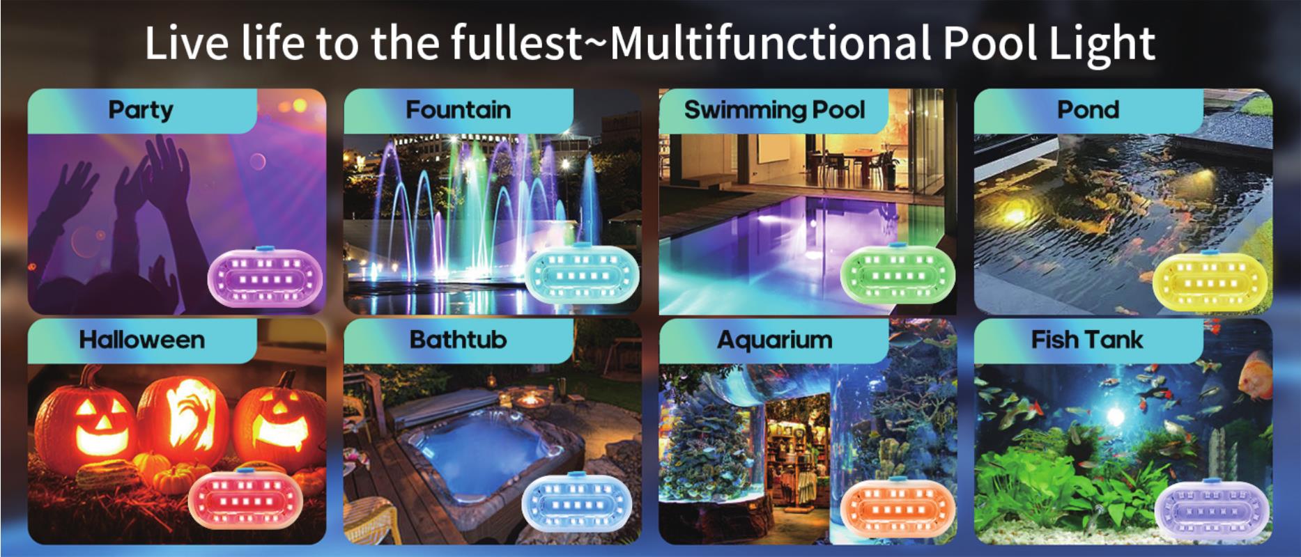 Atmosphere lamp，Swimming pool lamp，