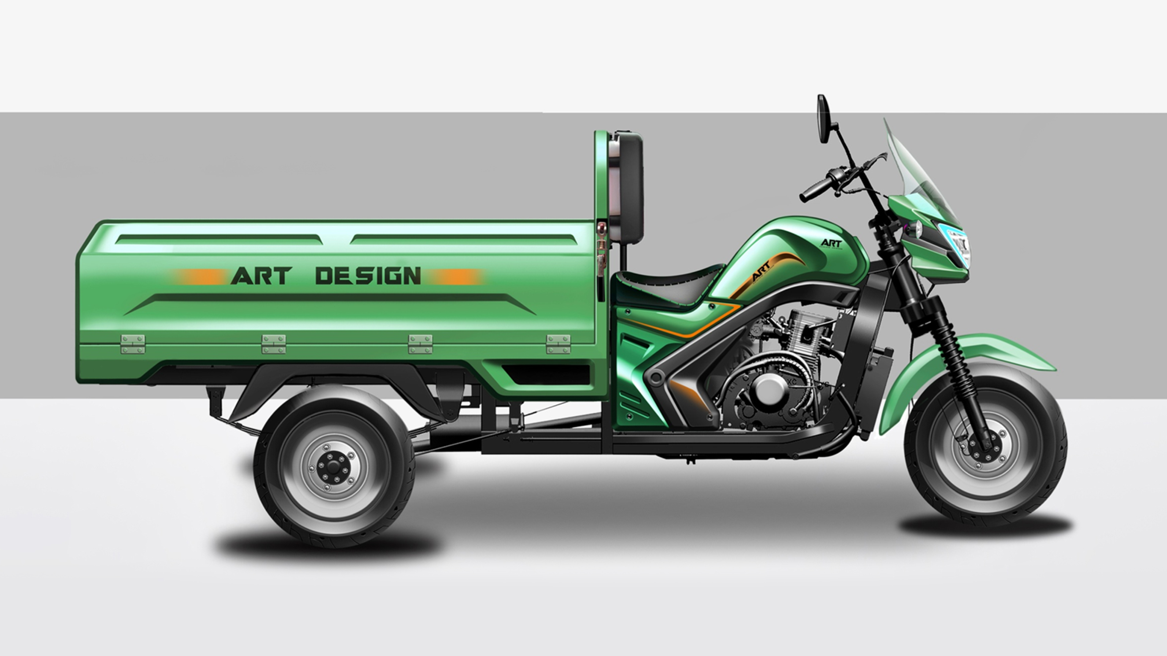 cross-country，Hand drawn，engine，science and technology，motorcycle，trolley，Tricycle，alternator，