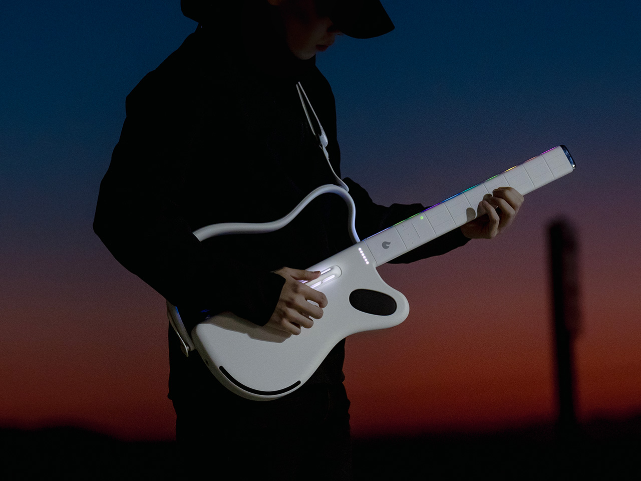 guitar，No string design，AI Music，Built in speaker，