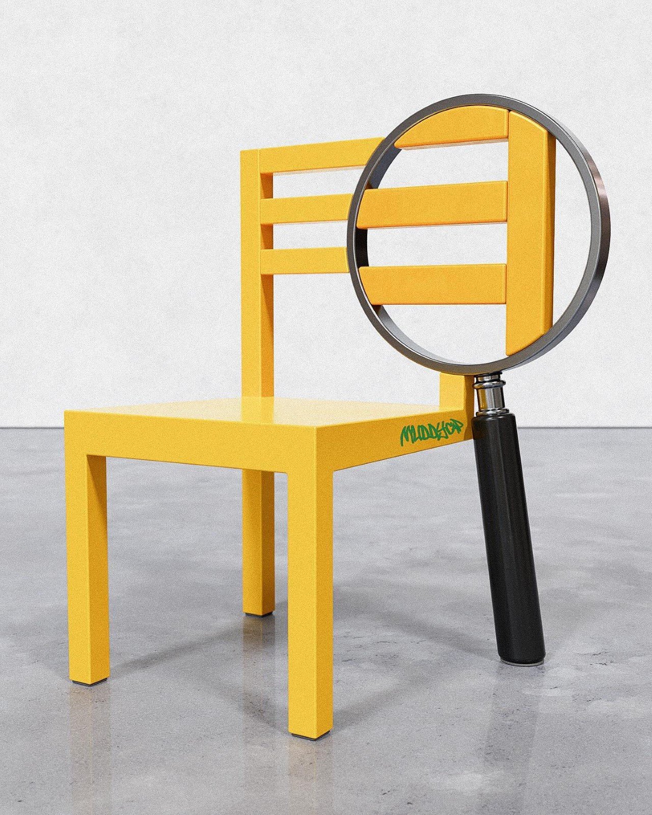 Zoom Chair，visual illusion ，Muddycap，magnifier，