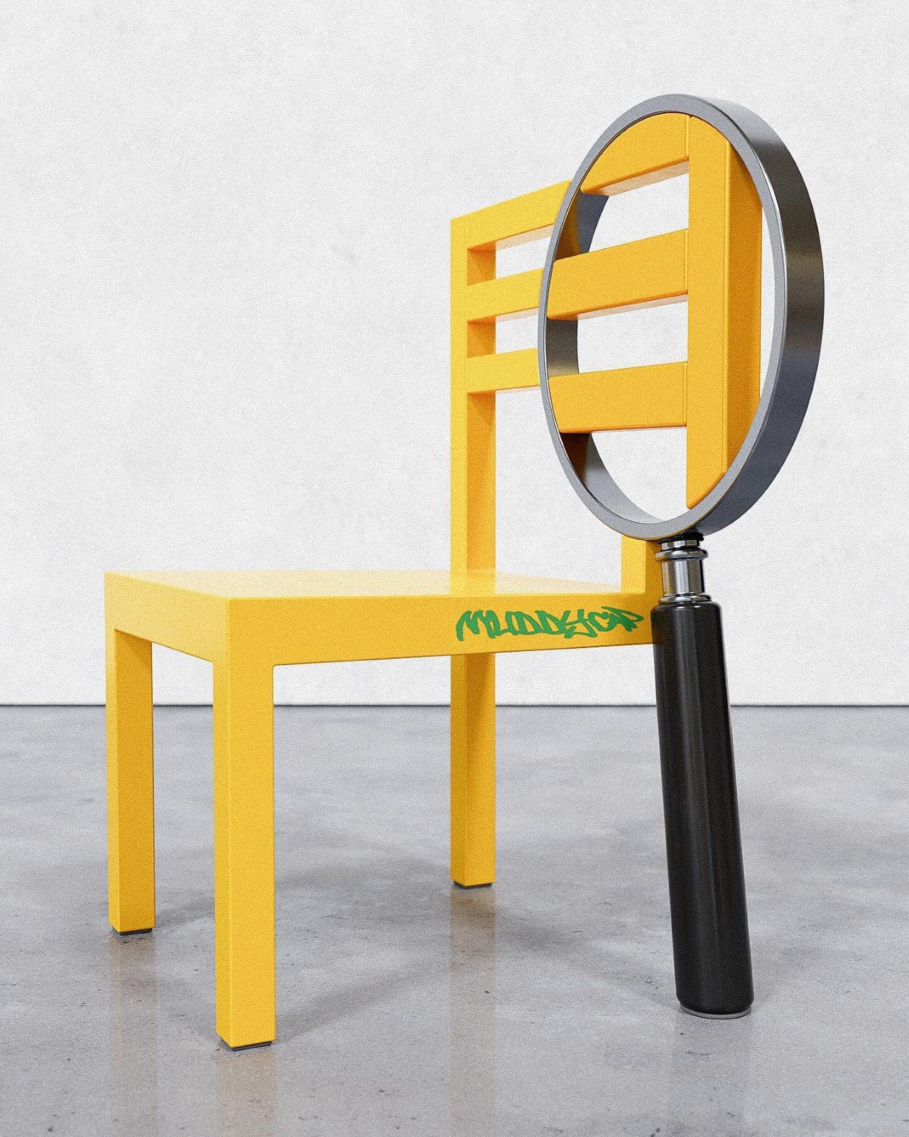 Zoom Chair，visual illusion ，Muddycap，magnifier，
