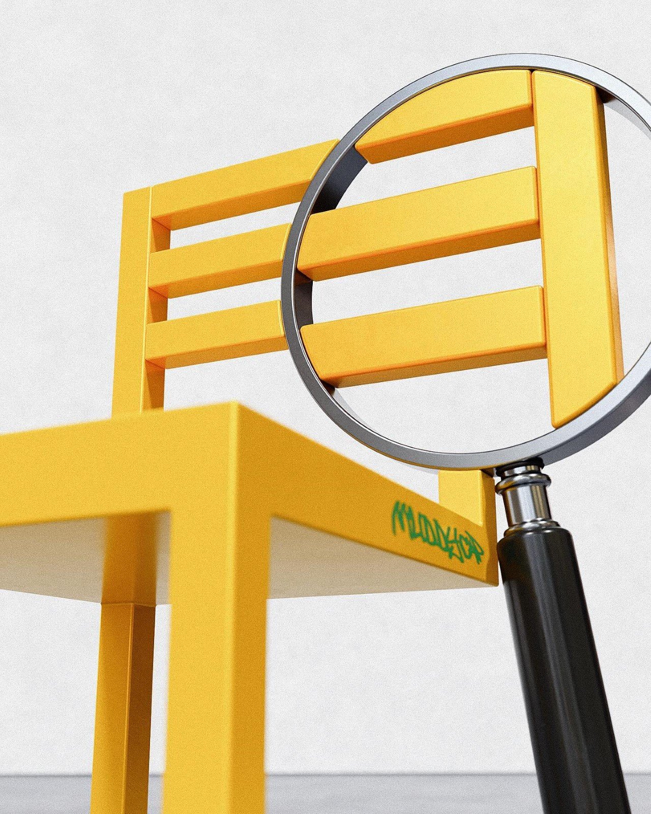 Zoom Chair，visual illusion ，Muddycap，magnifier，