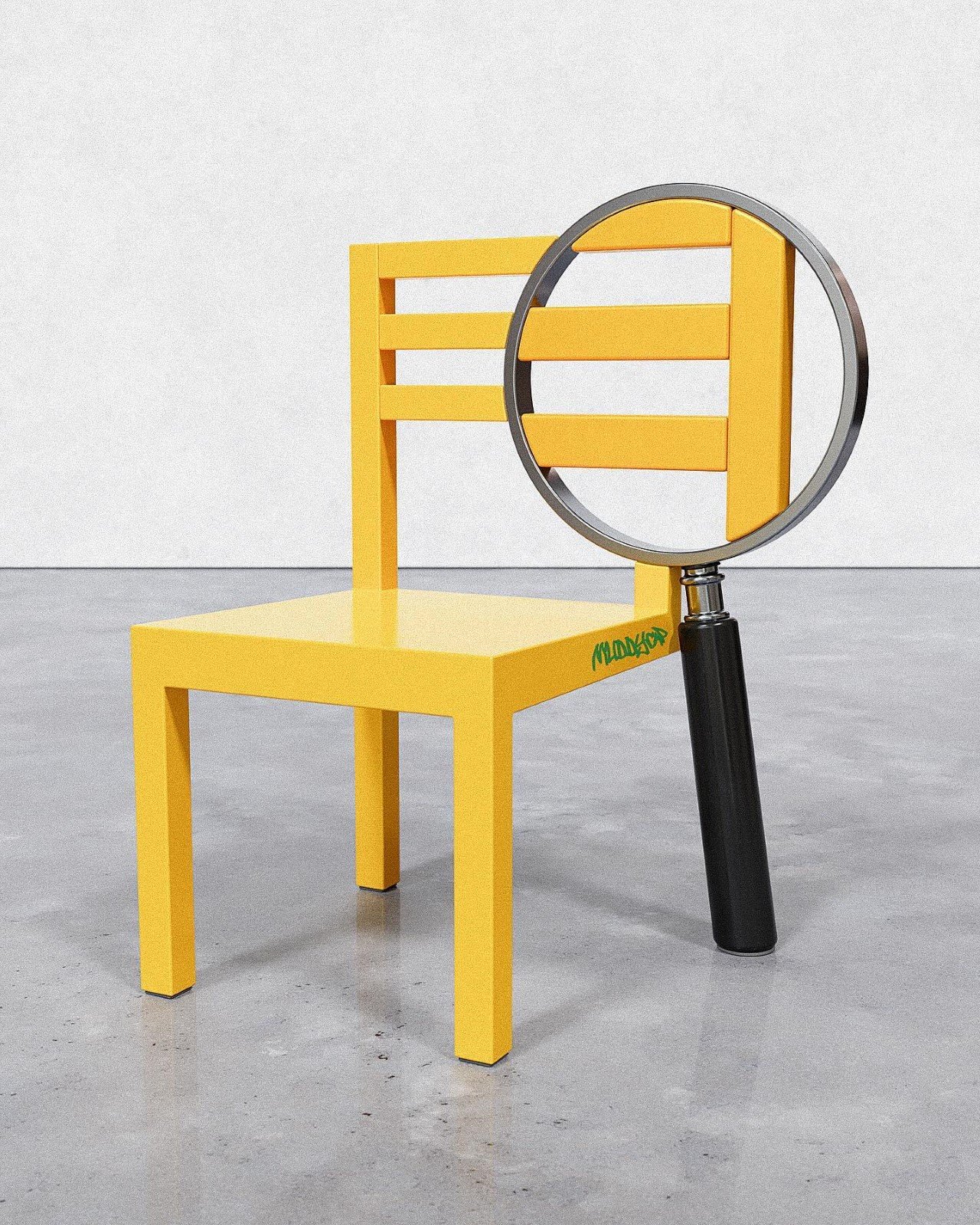 Zoom Chair，visual illusion ，Muddycap，magnifier，