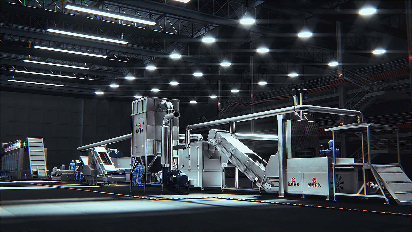 c4d，Product animation，industrial production line，