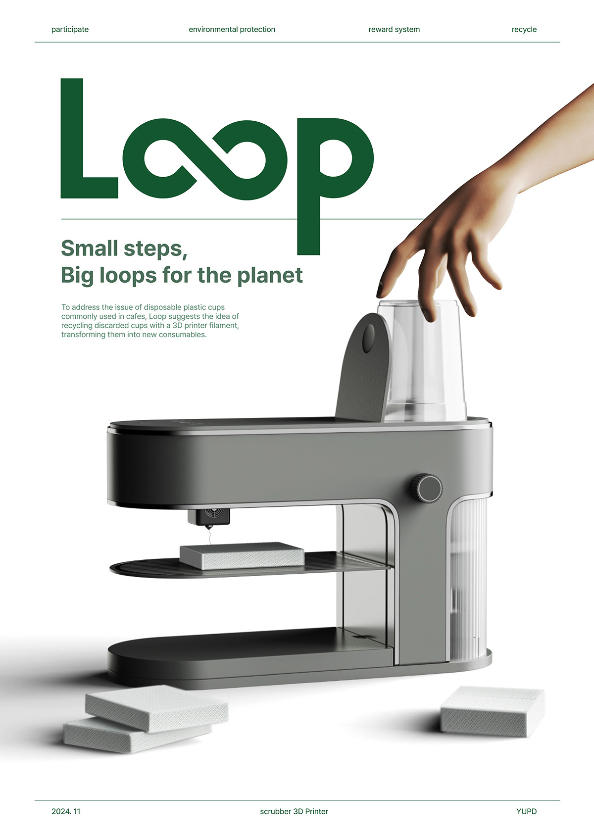 loop，3D printer，electronic product，environment protection，