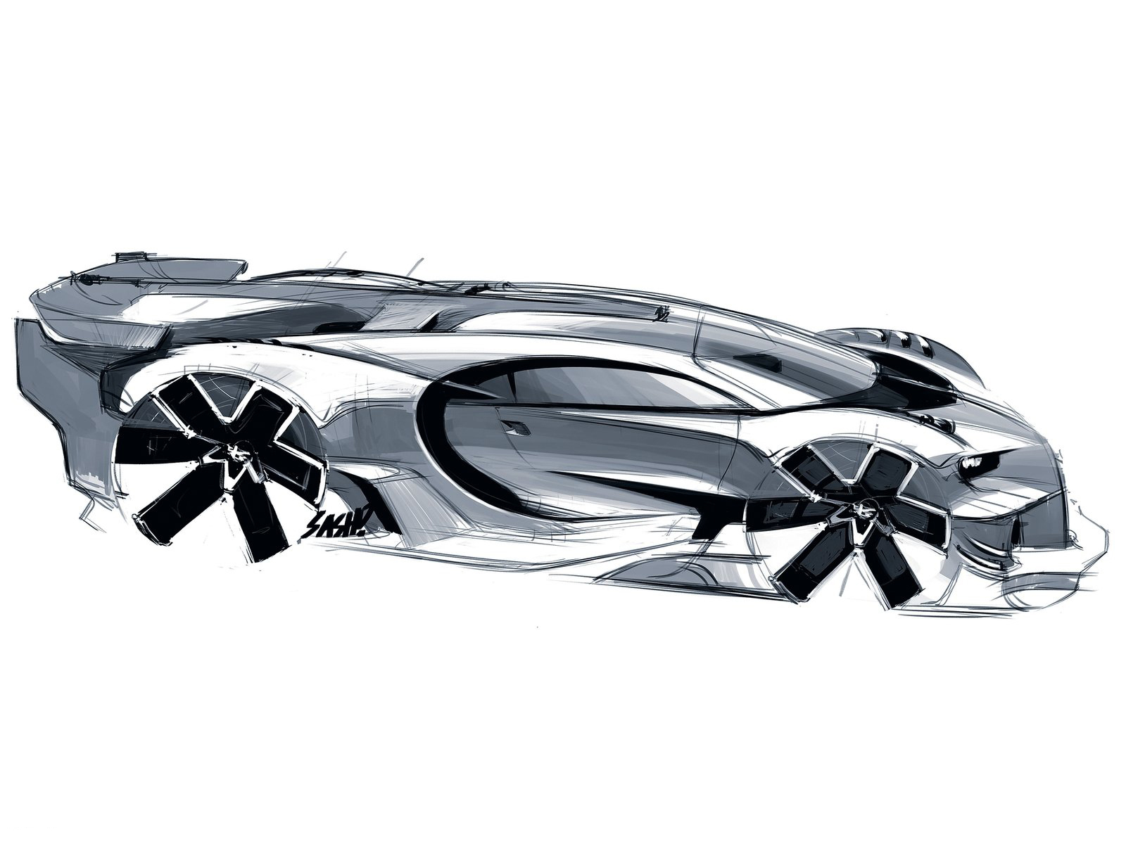 Automobile design，conceptual design，Bugatti，Hand drawn，design sketch，