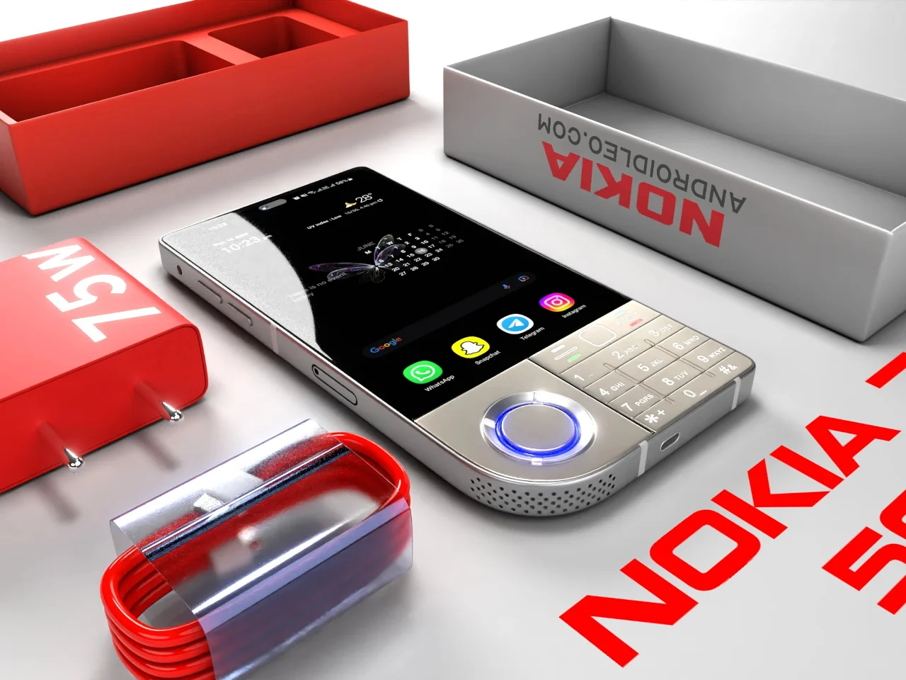 5G concept phone，Nokia 7610，Retro Design ，Uniqueness，