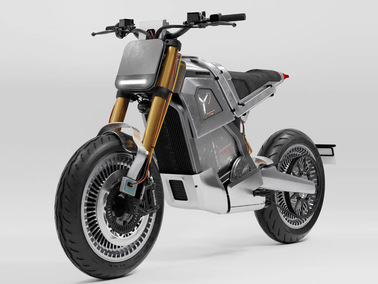 DeLorean，Electric motorcycle，derivative，Stainless steel body，DAB Motors，