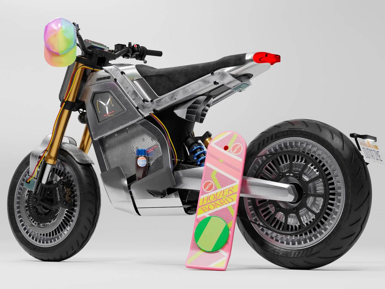 DeLorean，Electric motorcycle，derivative，Stainless steel body，DAB Motors，