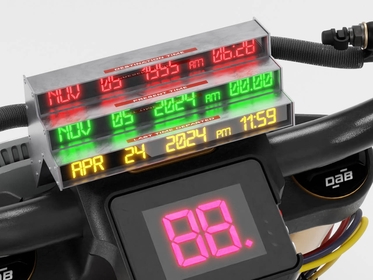 DeLorean，Electric motorcycle，derivative，Stainless steel body，DAB Motors，